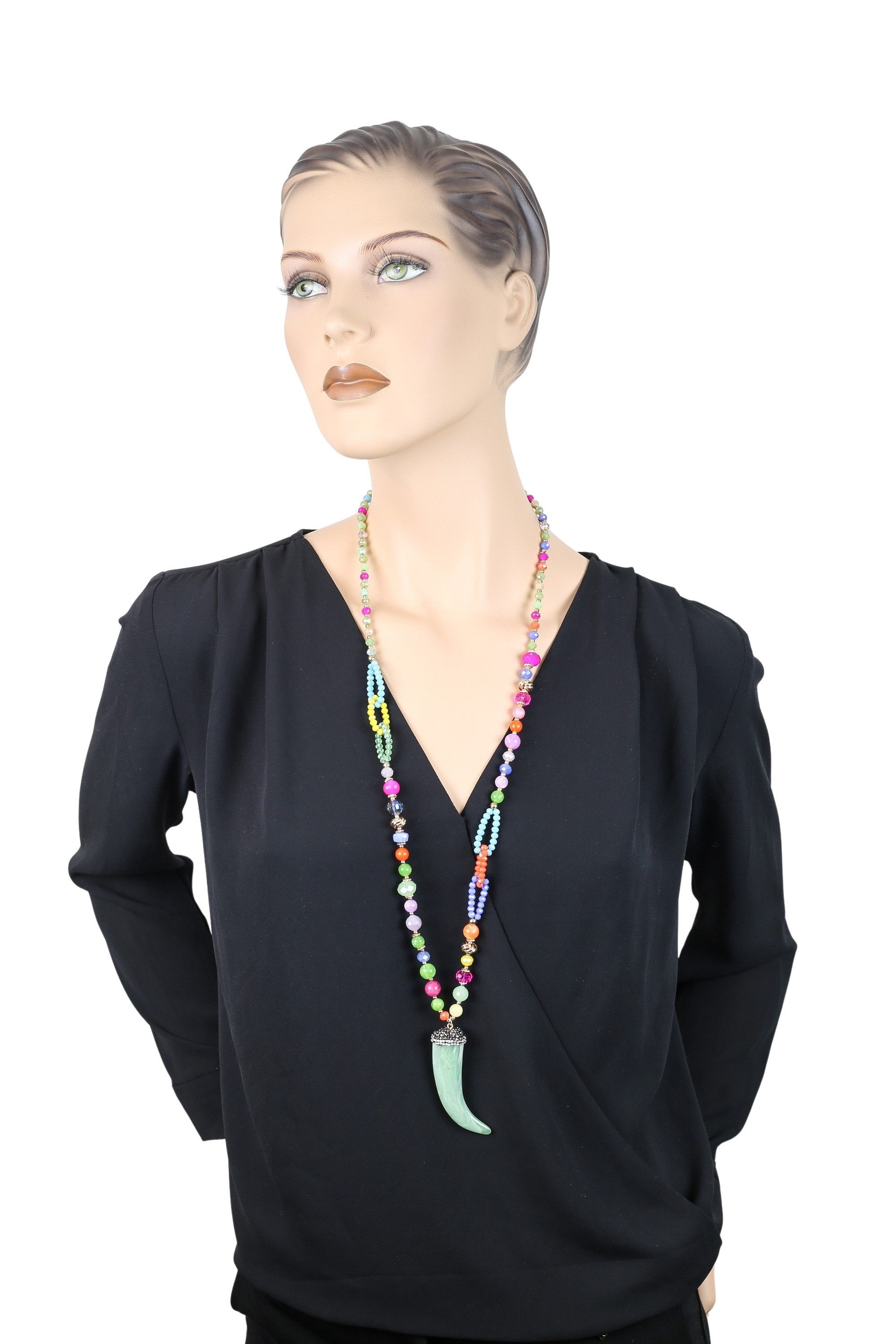 COLLEZIONE ALESSANDRO Lange Kette Boho Bite, Statement Piece in multicolor
