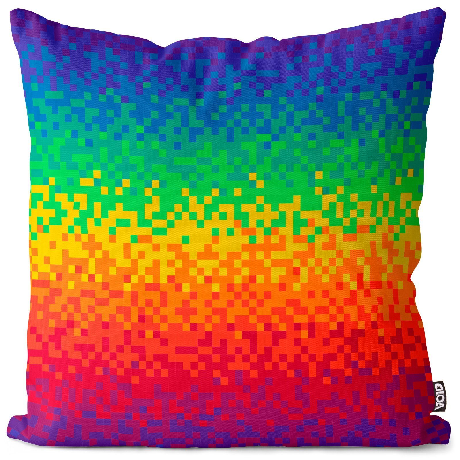 VOID Kissenbezug, (1 Stück), Pixel Regenbogen Digital CSD Gay Lesben Schwul Fahne Bunt LGBTQ Gleic