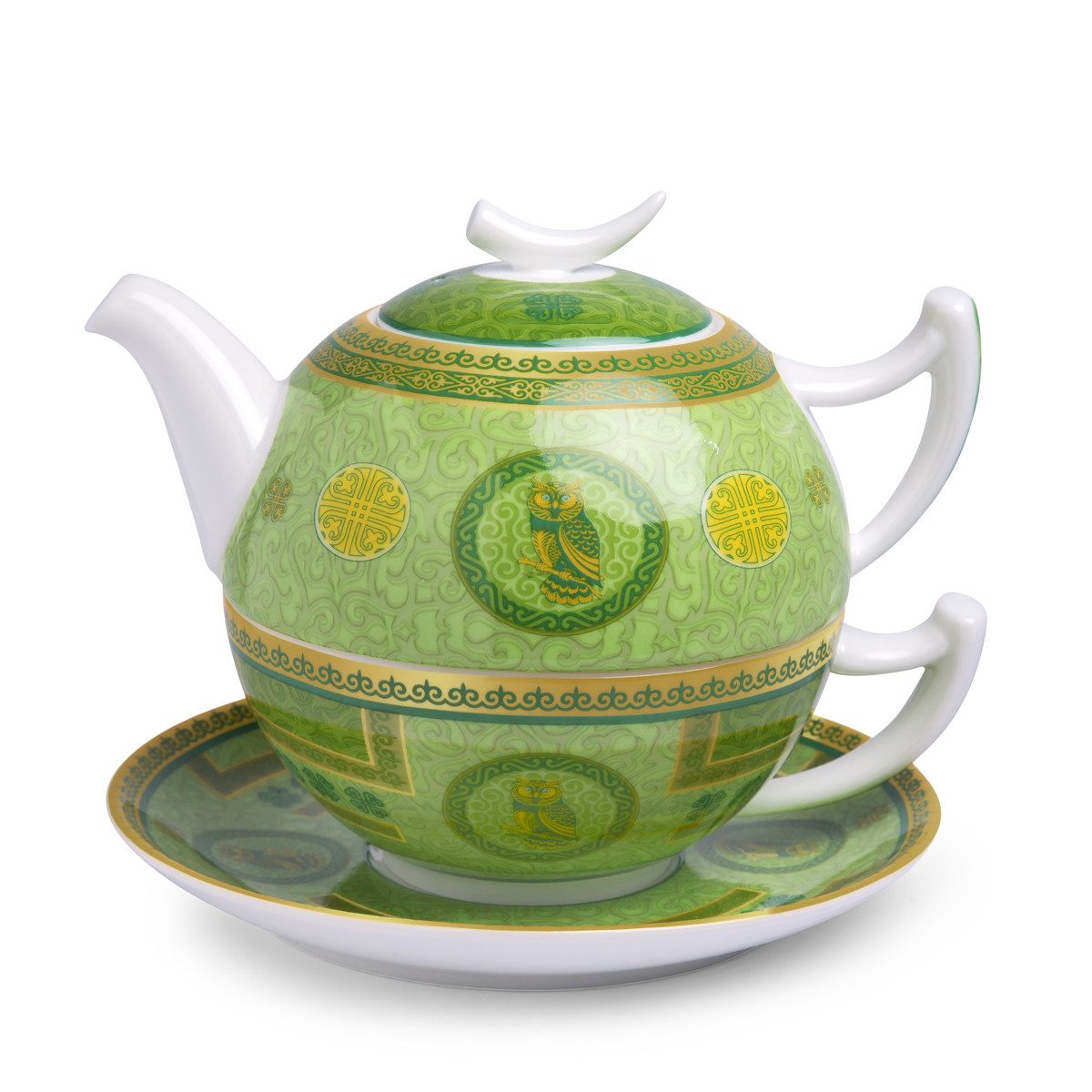TeaLogic Teeservice Tea For One Set Elly Teekännchen Tasse Untert. Fine Bone China (1-tlg), 1 Personen, Tee für eine Person / Tea for One Set