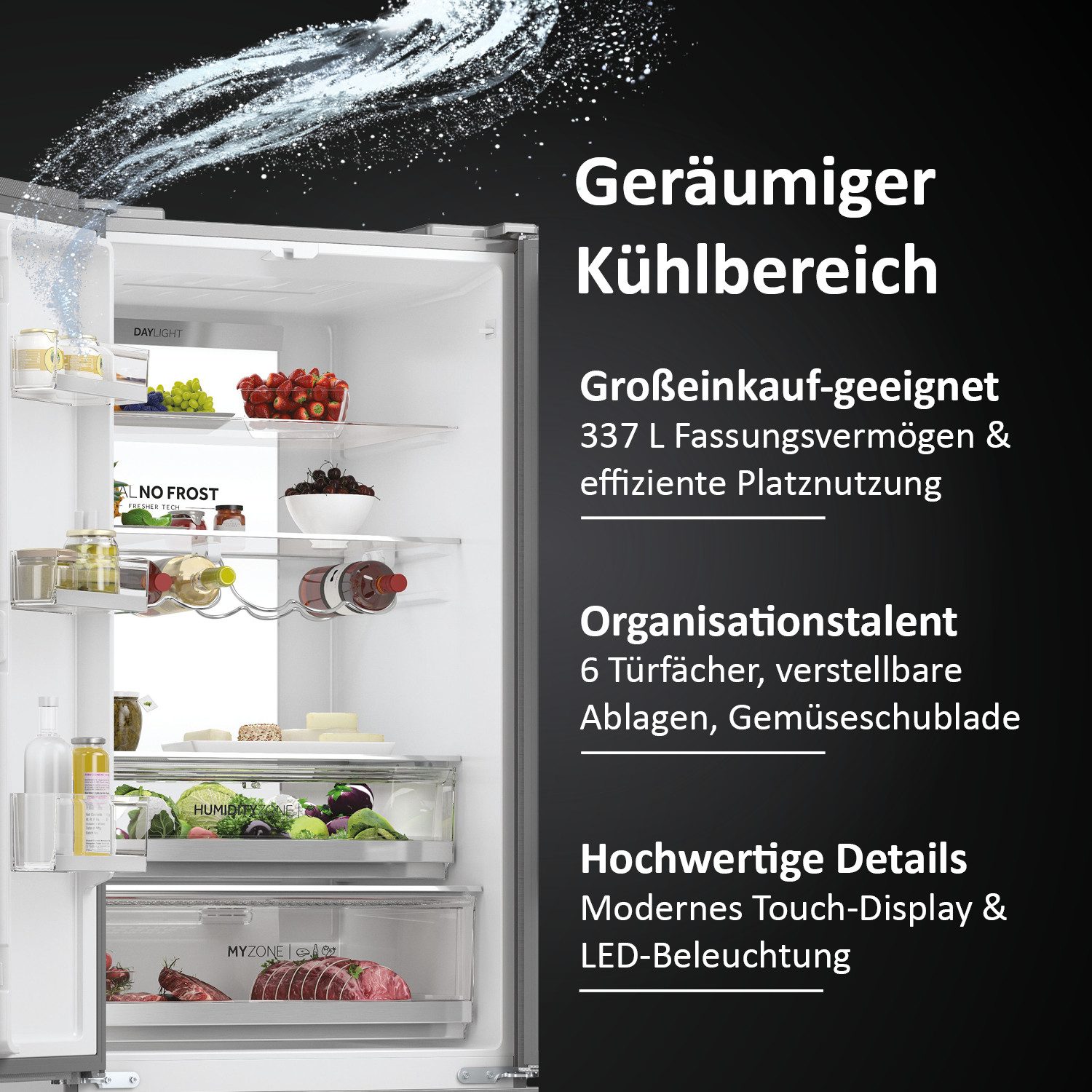 Haier French Door French Door 70 HFR7720DWMP, 200,6 cm hoch, 70 cm breit
