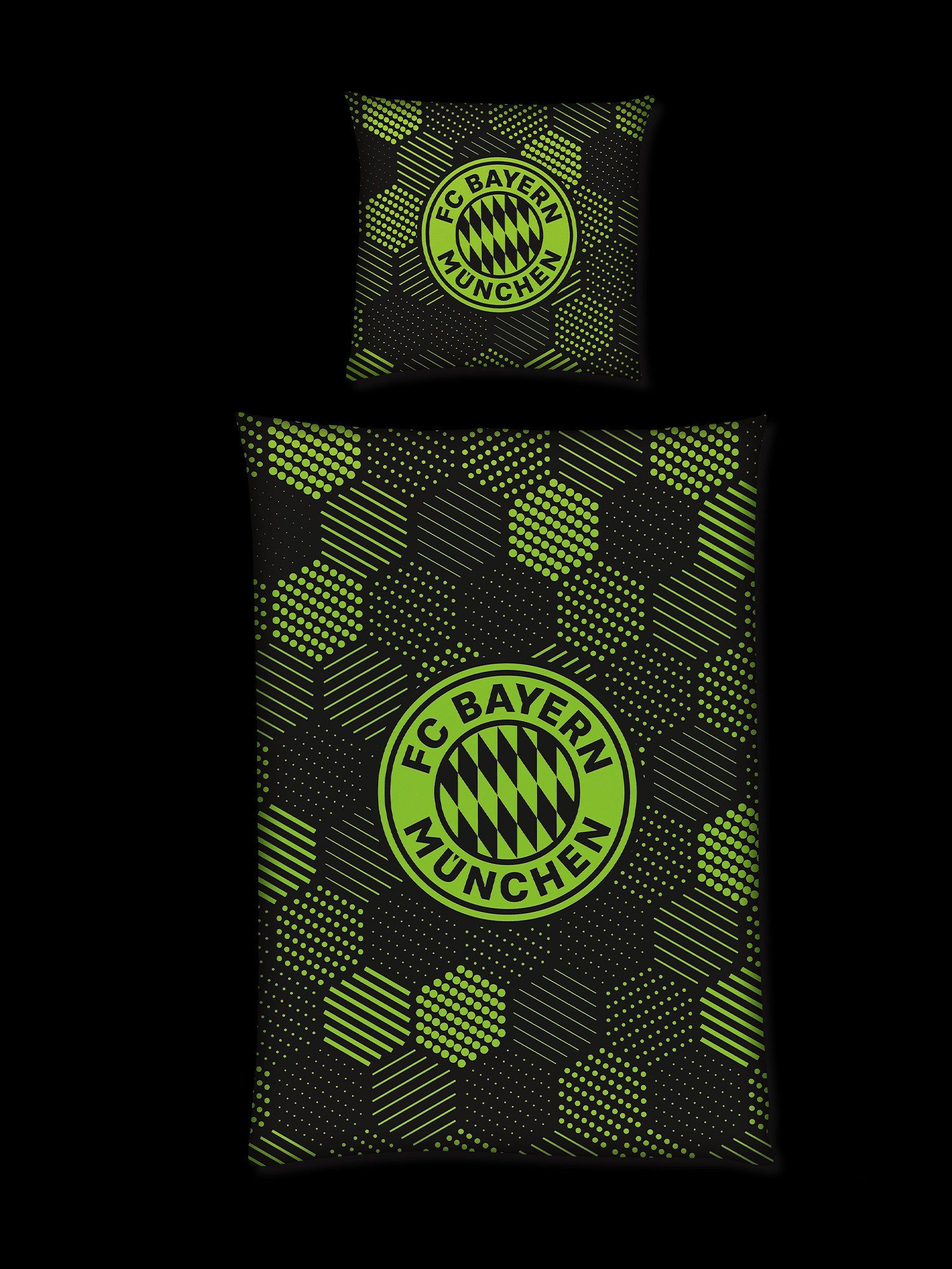 FC Bayern München Bettwäsche FC Bayern München I Bettwäsche Glow in the Dark I 135x200 cm, Baumwolle