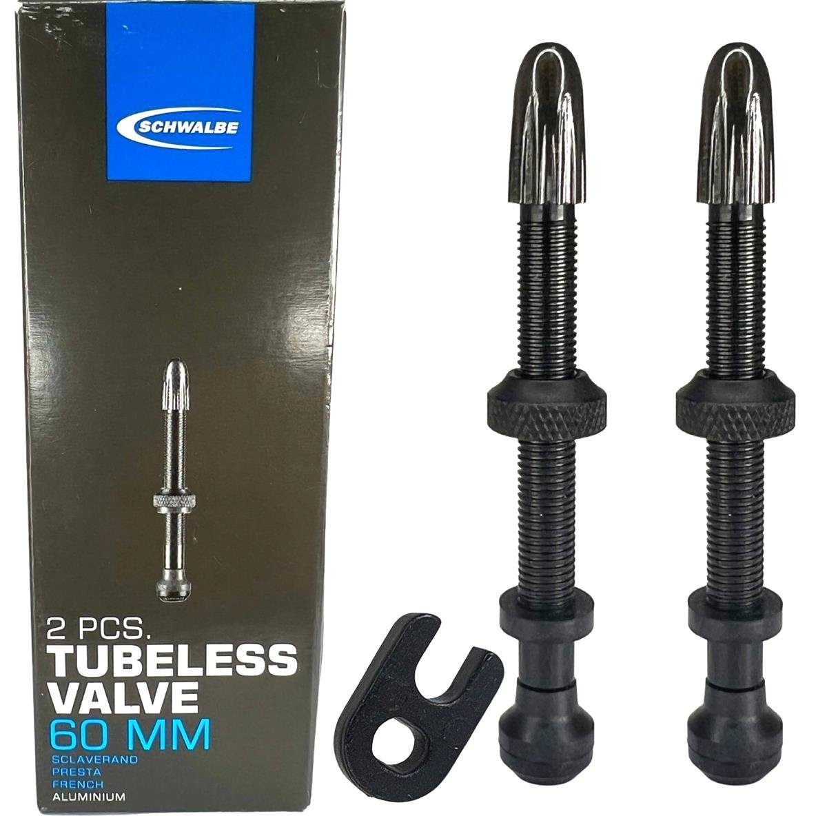 Fahrradschlauch Schwalbe Tubeless UST Schlauchloses Fahrrad franz. Ventil 60mm 2er Set