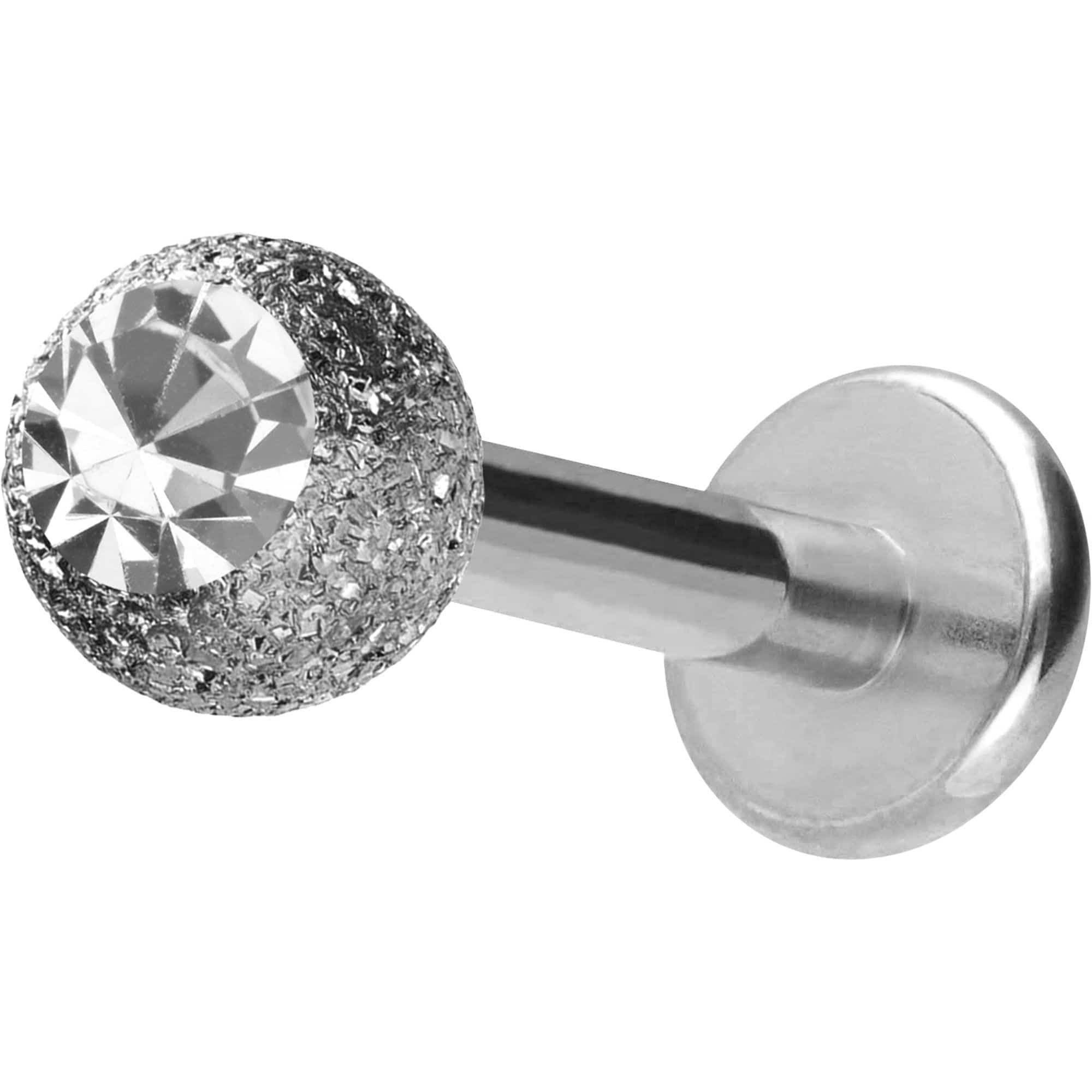PIERCINGLINE Piercing-Set Chirurgenstahl Labret DIAMANTOPTIK + KRISTALL (Labrets, 1-tlg)
