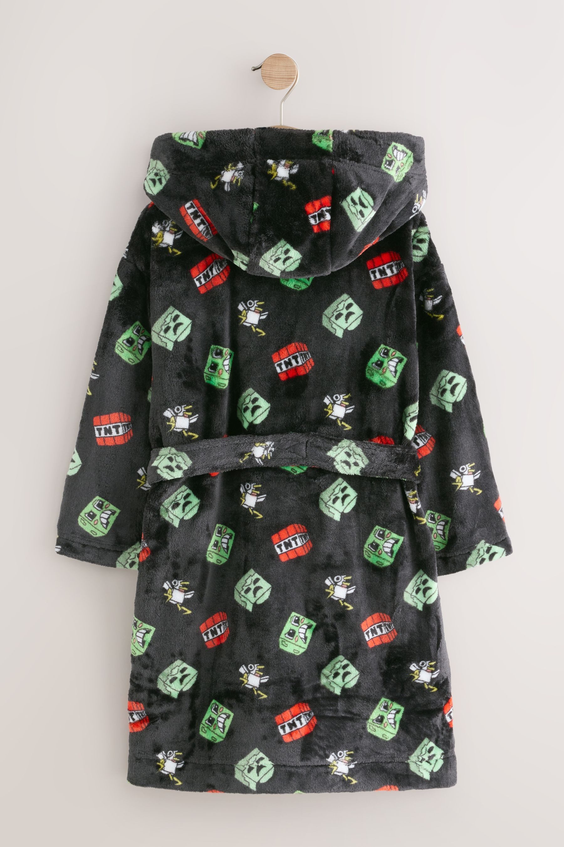 Next Kinderbademantel Fleece-Morgenmantel, Minecraft, Polyester (recycelt), Polyester