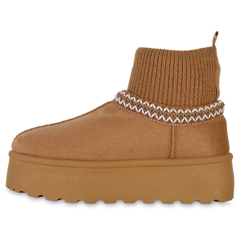 VAN HILL 841864 Winterstiefelette Damen Warm Gefüttert Winter Boots Bequem günstig online kaufen