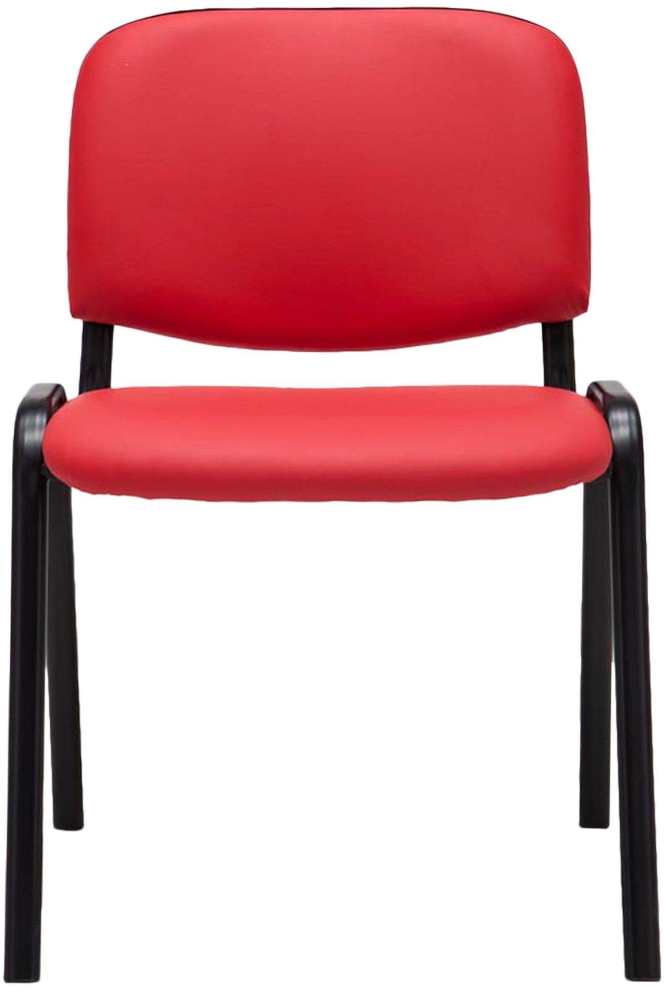 CLP Besucherstuhl Ken, stapelbares Metallgestell, Kunstleder-Bezug