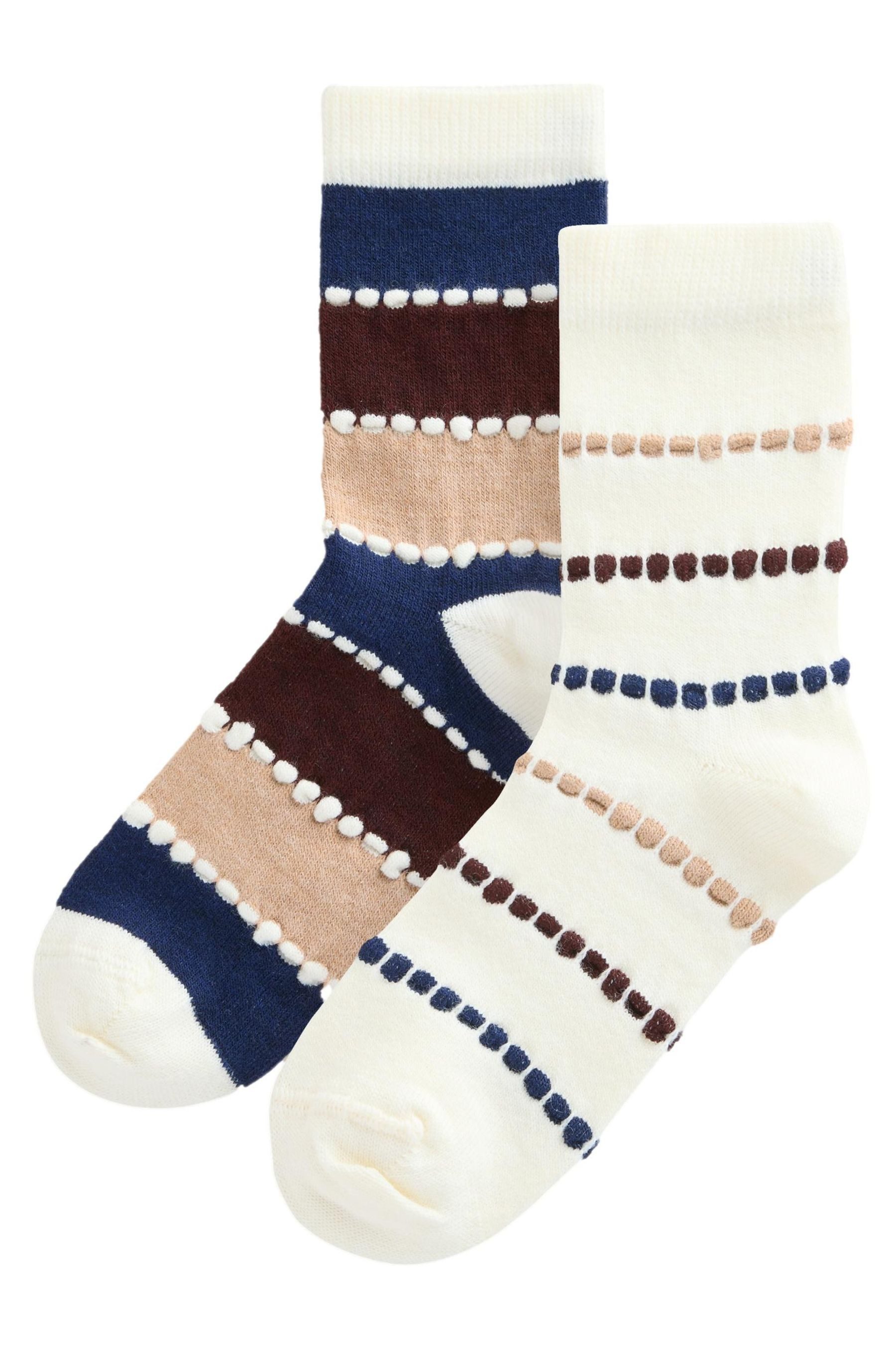 Kurzsocken Knöchelhohe Tuckstitch-Socken im 2er-Pack