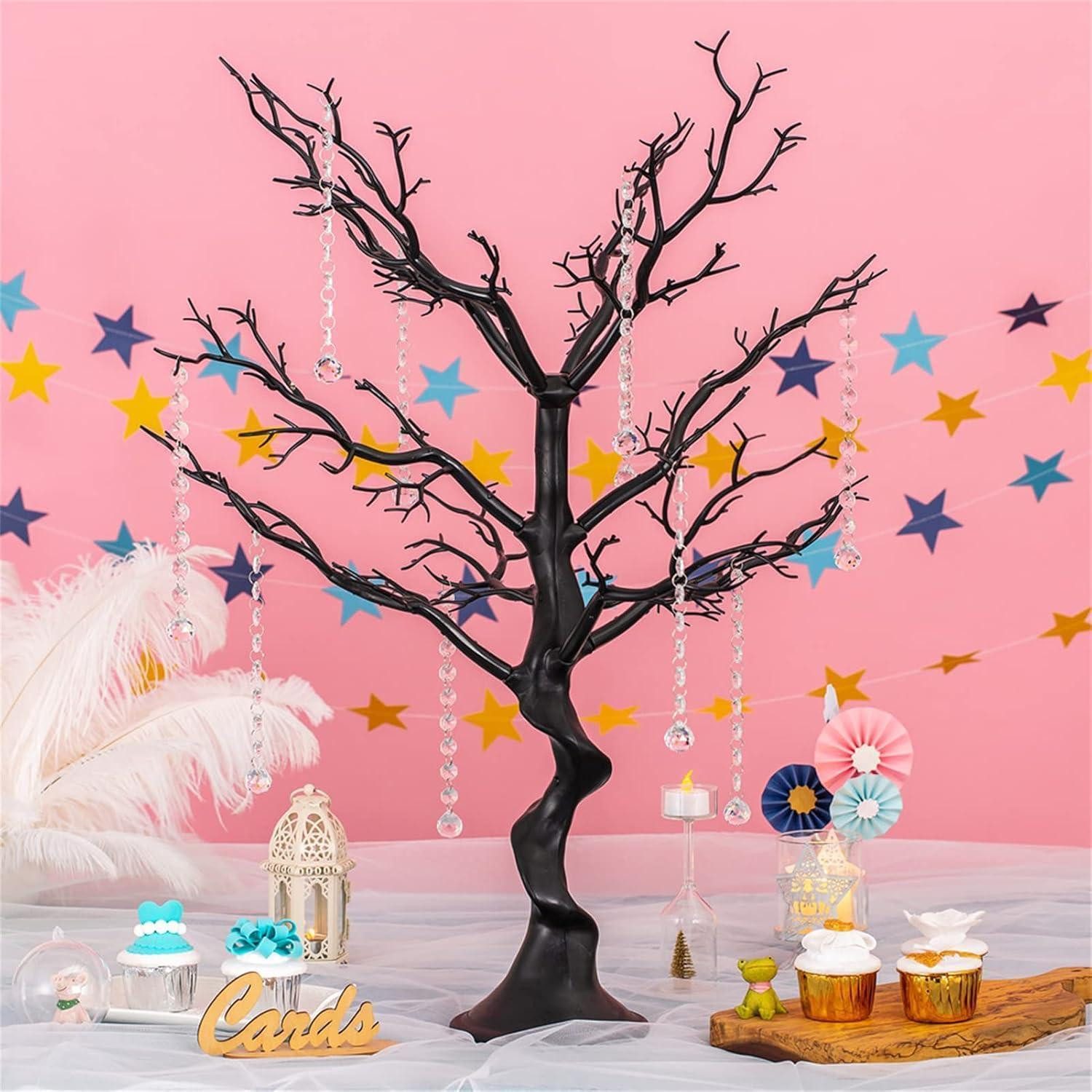 Kunstbaum Schwarzer Künstlicher Deko Baum Wunschbaum 75cm für Hochzeit & Party, LuxusKollektion