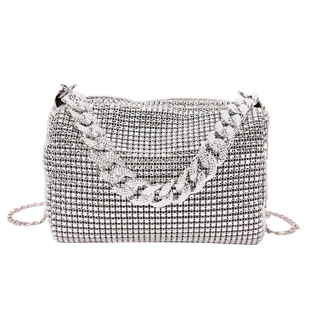 Zaewry Clutch Damen Glitzer Tasche, Elegante Tasche Abendtasche Hohe Kapazität, mit Reißverschluss Clutch CrossBody Bag Umhängetasche