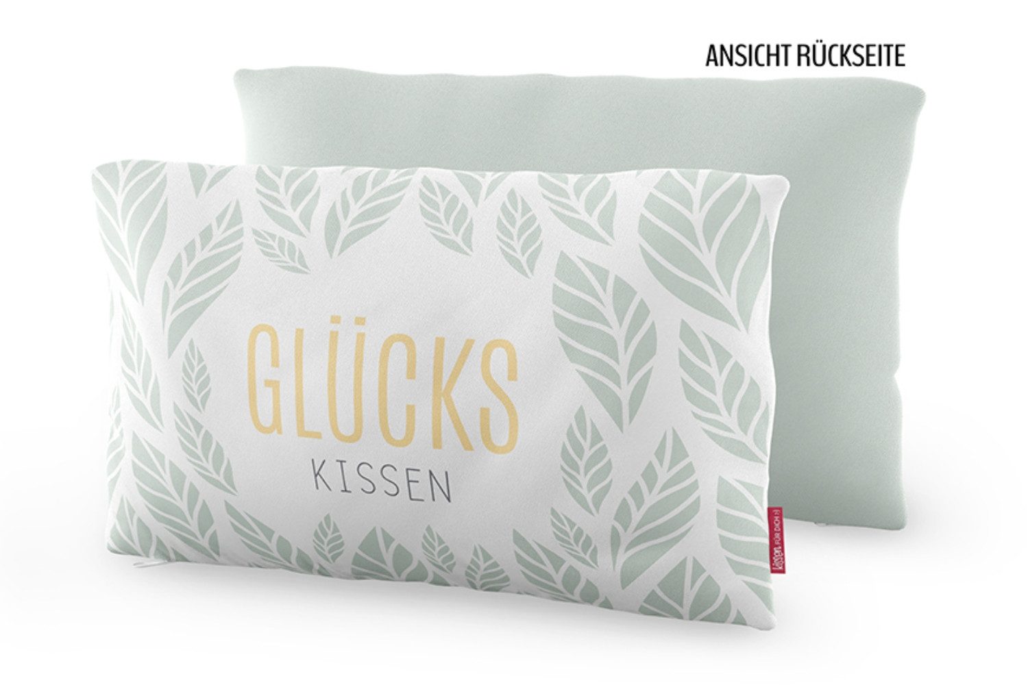La Vida Geschenk für Dich Dekokissen La Vida Dekokissen "Glückskissen", Blatt, Kissenhülle mit Füllung