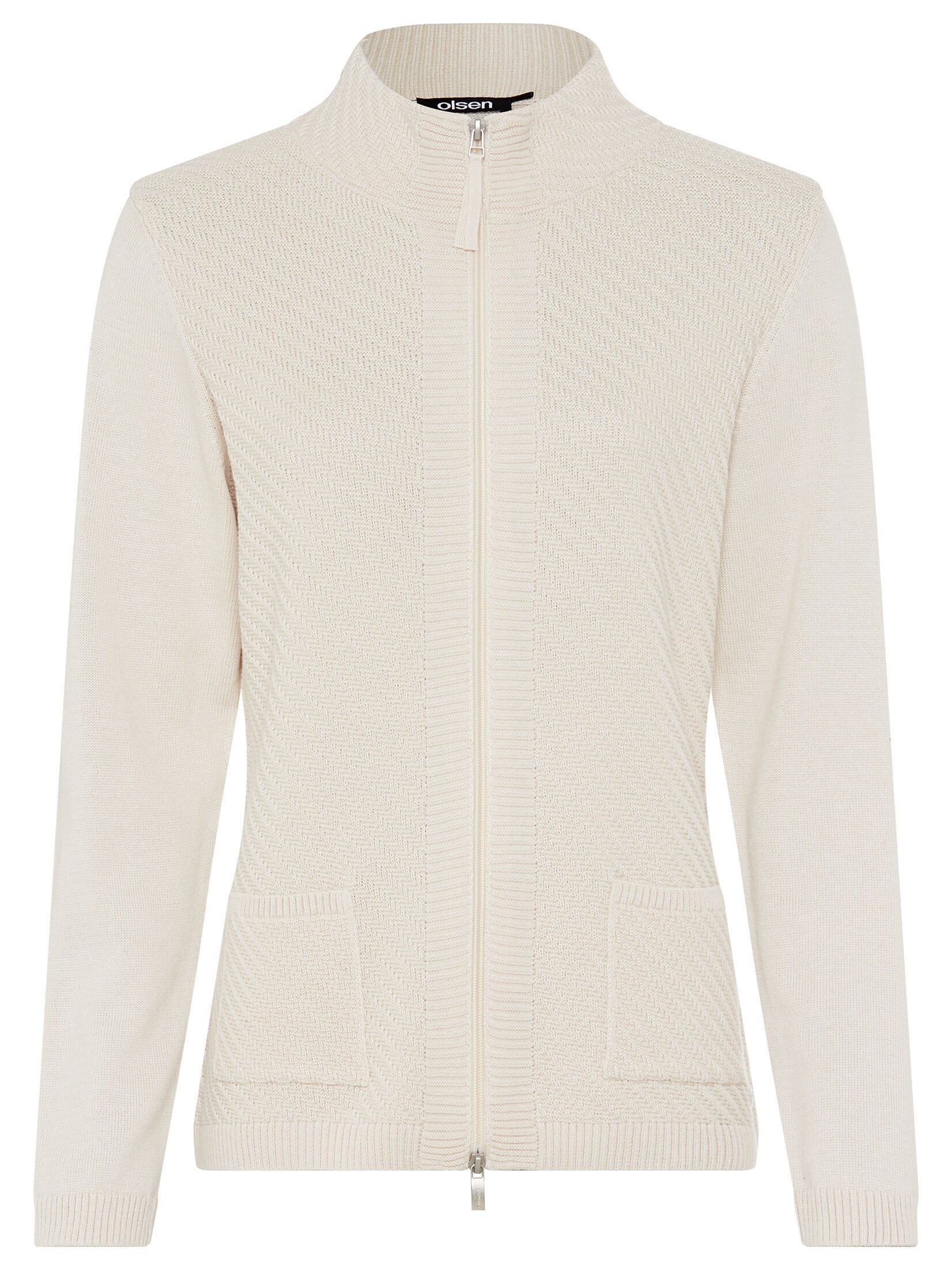 Olsen Cardigan mit diagonaler Rippenstruktur günstig online kaufen