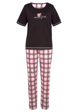 Vivance Dreams Pyjama (Packung, 4 tlg) im Doppelpack mit Karomuster