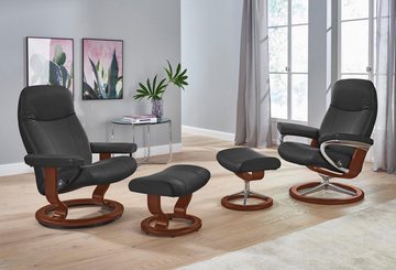 Stressless® Relaxsessel Garda (Set, Relaxsessel mit Hocker), mit Hocker, mit Signature Base, Größe L, Gestell Braun