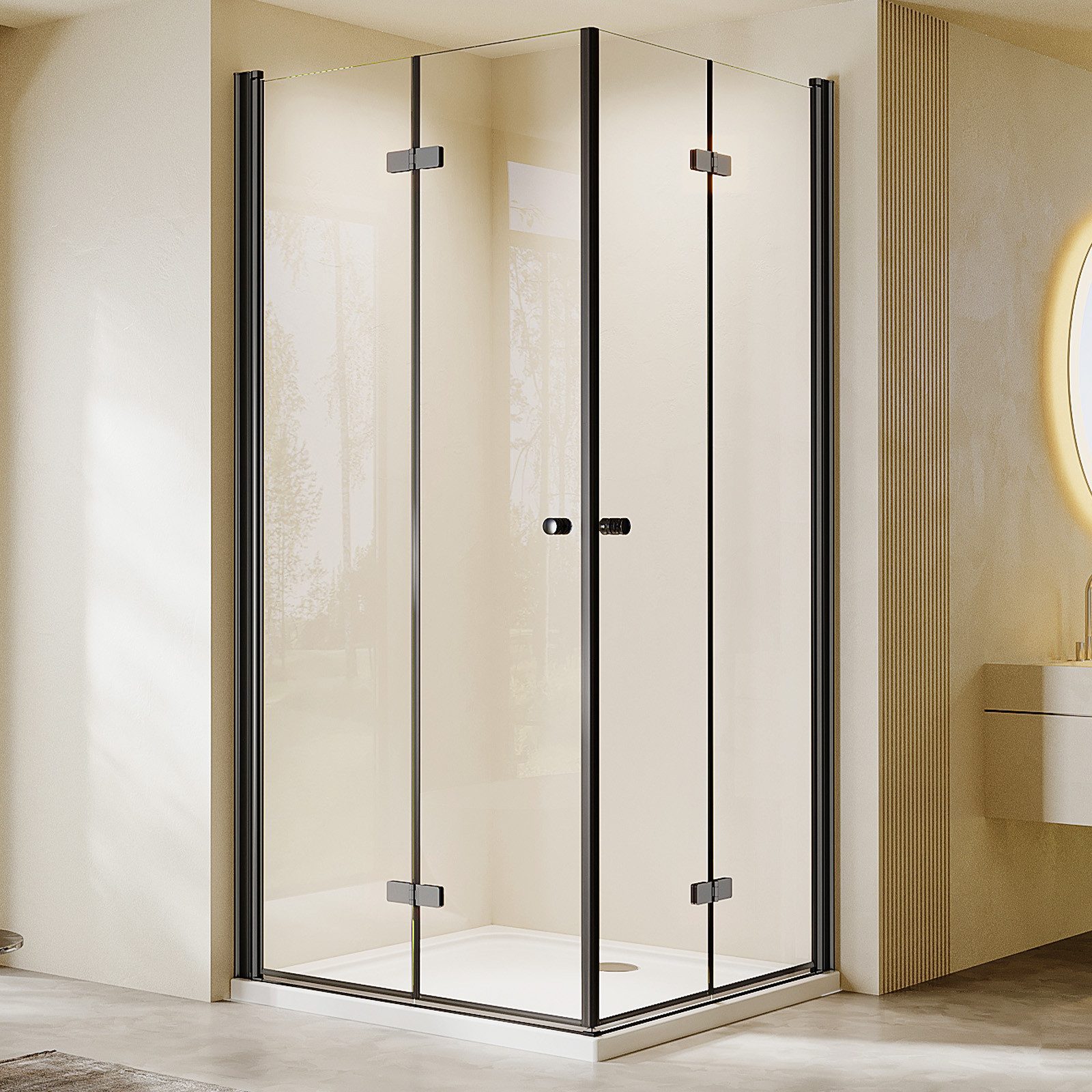 AmuseVera Eckdusche Duschkabine Faltbar Duschabtrennung Eckeinstieg, BxT: 7 günstig online kaufen