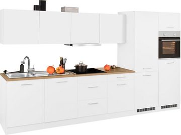 HELD MÖBEL Küchenzeile Kehl, mit E-Geräten, 360cm, inkl. Kühl/Gefrierkombination und Geschirrspüler