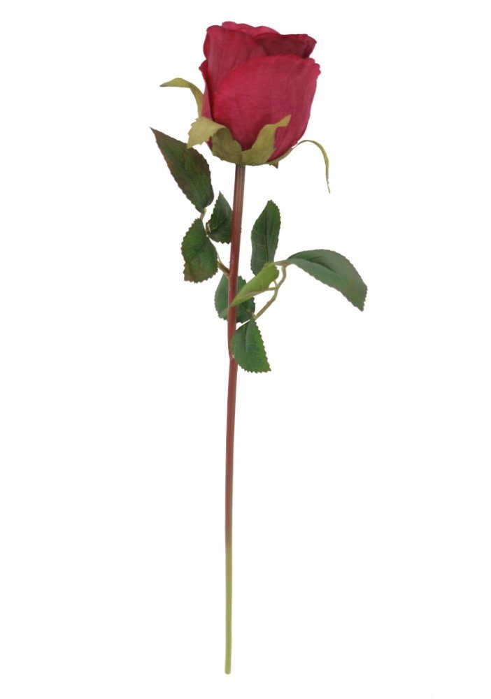 Kunstblume *Edle Stielblume, täuschend echt wirkende Seidenblüte und Blätter Rose (Rosa), 2474U, Höhe 50 cm, künstlich, naturgetreu, täuschend echt