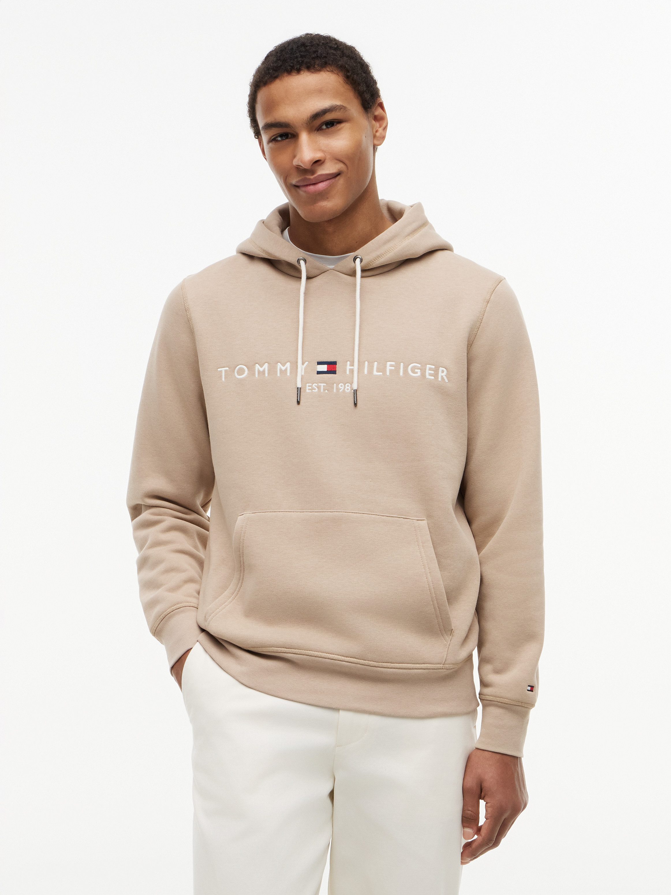 Tommy Hilfiger Kapuzensweatshirt TOMMY LOGO unifarben, casual, regular fit, Baumwollmix, Kapuze