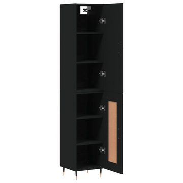 vidaXL Kleiderschrank Regal Highboard Schrank Schwarz 34,5x34x180 cm Holzwerkstoff