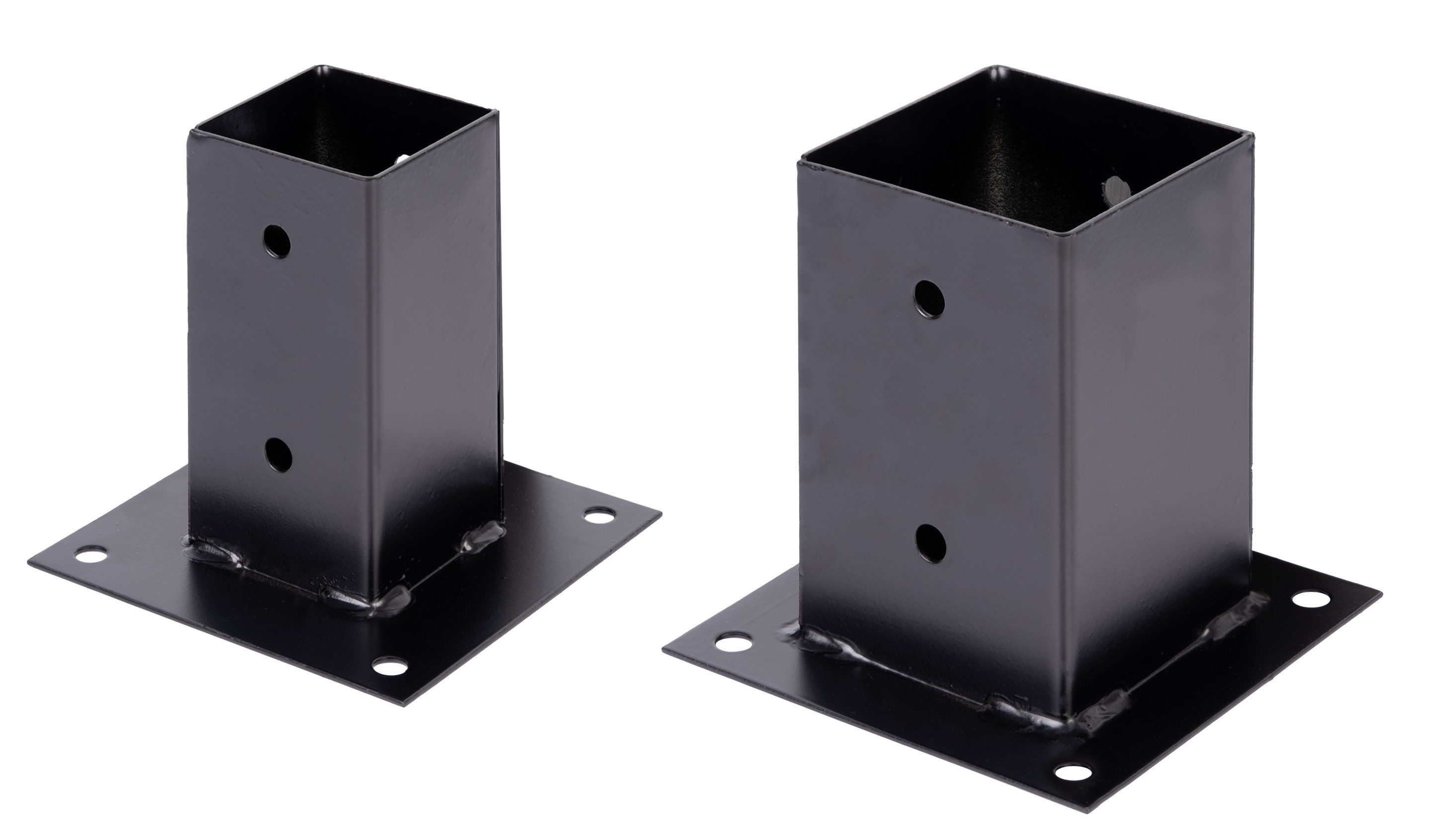 Alberts Почтовая база, 6x Aufschraubhülse, schwarz, 71x71 oder 91x91 mm