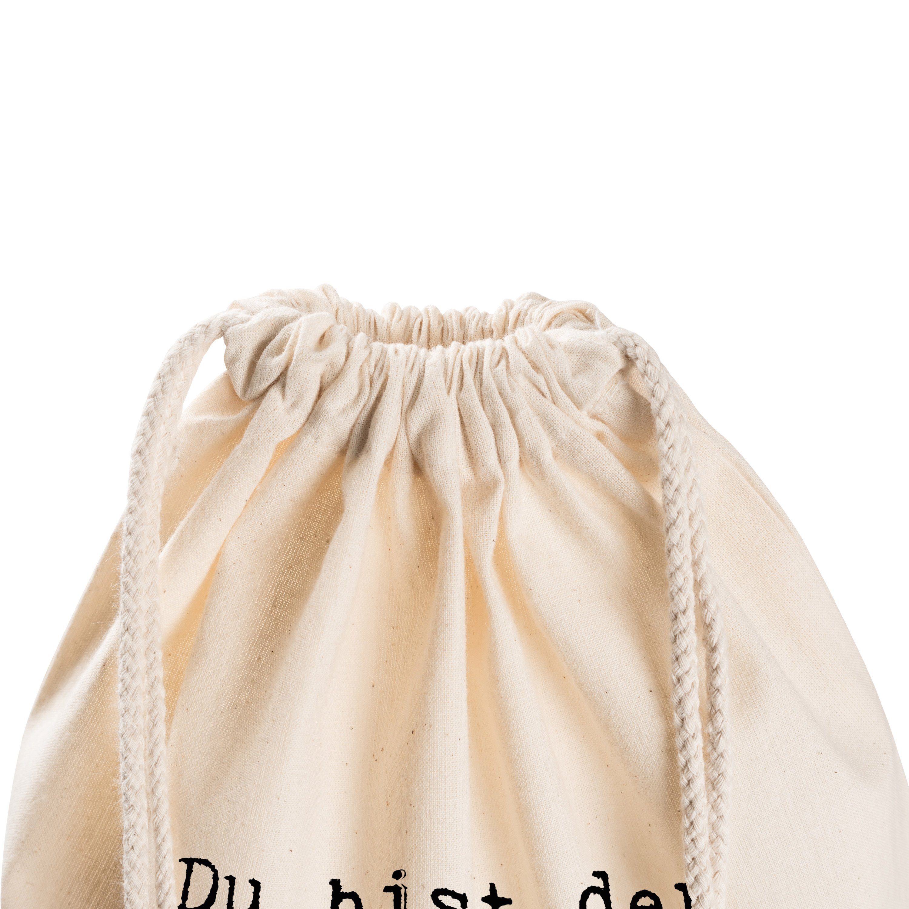 - (1-tlg) Sporttasche Glitzer Mrs. bist & Glitzer... Geschenk, Du - Beut Transparent der Mr. Panda Spruch,