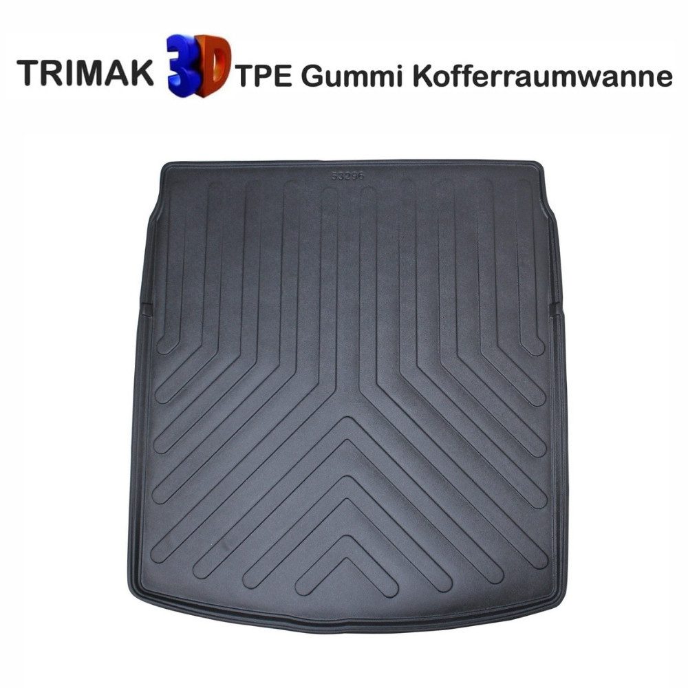 Trimak Passform-Fußmatten Oder Kofferraumwanne Oder Set kompatibel mit Audi A6, Audi A6 C8 ab 2019 Kofferraummatte TPE Antirutschmatte Schutzmatte