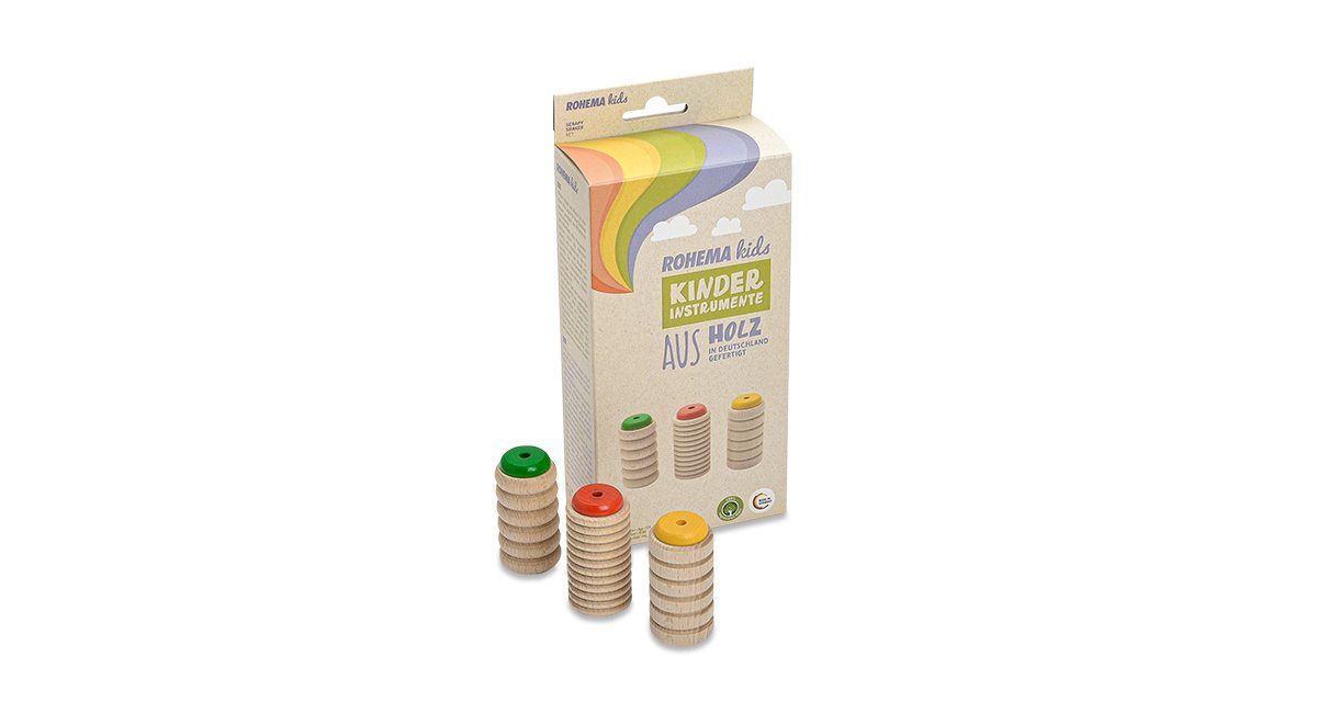 Rohema Handtrommel Glöckchenshaker 3er Set