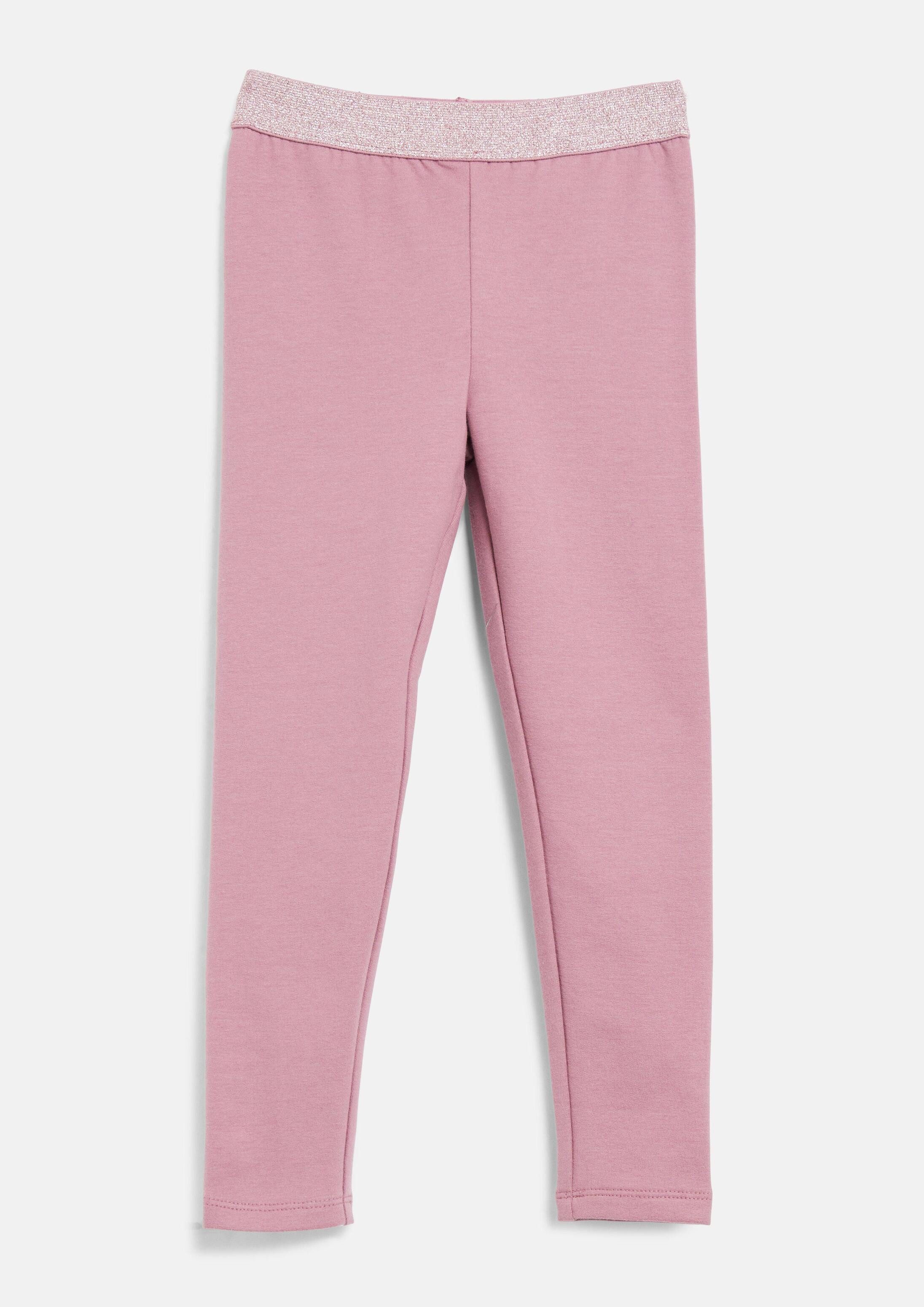 s.Oliver Leggings Leggings Kuschelige Ankle-Leggings mit Glitzerbund