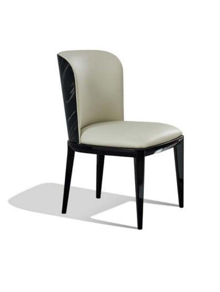 JVmoebel Stuhl, Stuhl Leder Milch Holz Neu Kreative Modern Design Möbel Luxus