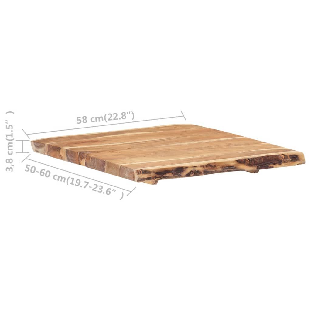 Akazie Massivholz 58x(50-60)x3,8 Tischplatte cm (1 vidaXL Tischplatte St)