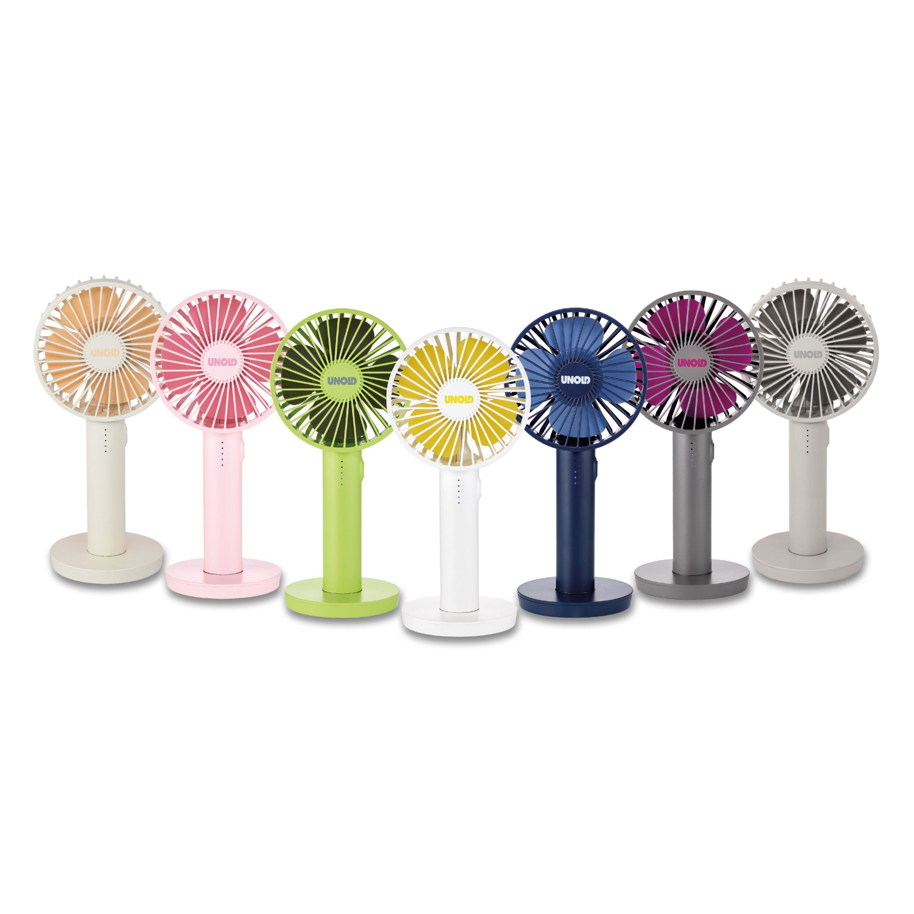 Unold Handventilator Breezy II, 5-stufige Geschwindigkeitsregelung integrierter Spiegel