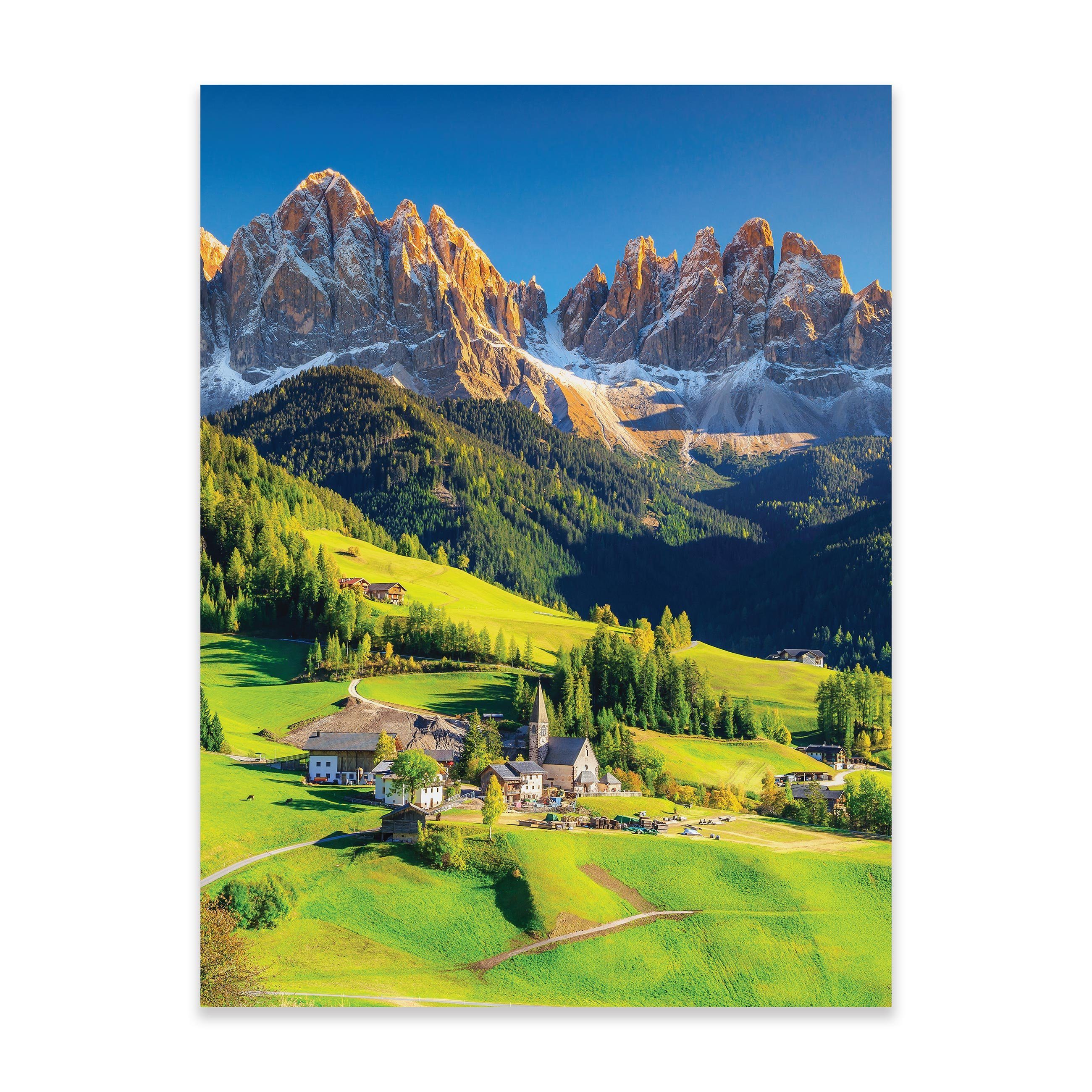 PREMIUM cm Poster / cm POSTER, Wohnzimmer XXL, 30x40 Landschaft Auswahl: Wandbild zur RAHMEN cm 1 Natur 70x100 (OHNE / 50x70 Wallarena Größen St), Berge Schlafzimmer Natur Kunstdruck