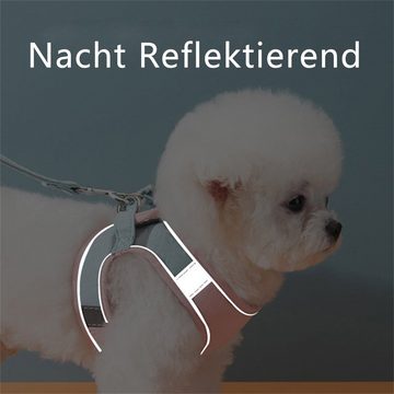 Dekorative Hunde-Geschirr Hunde Geschirr Vest, Brusttrage Set mit Reflexstreifen, Geeignet für kleine Hunde