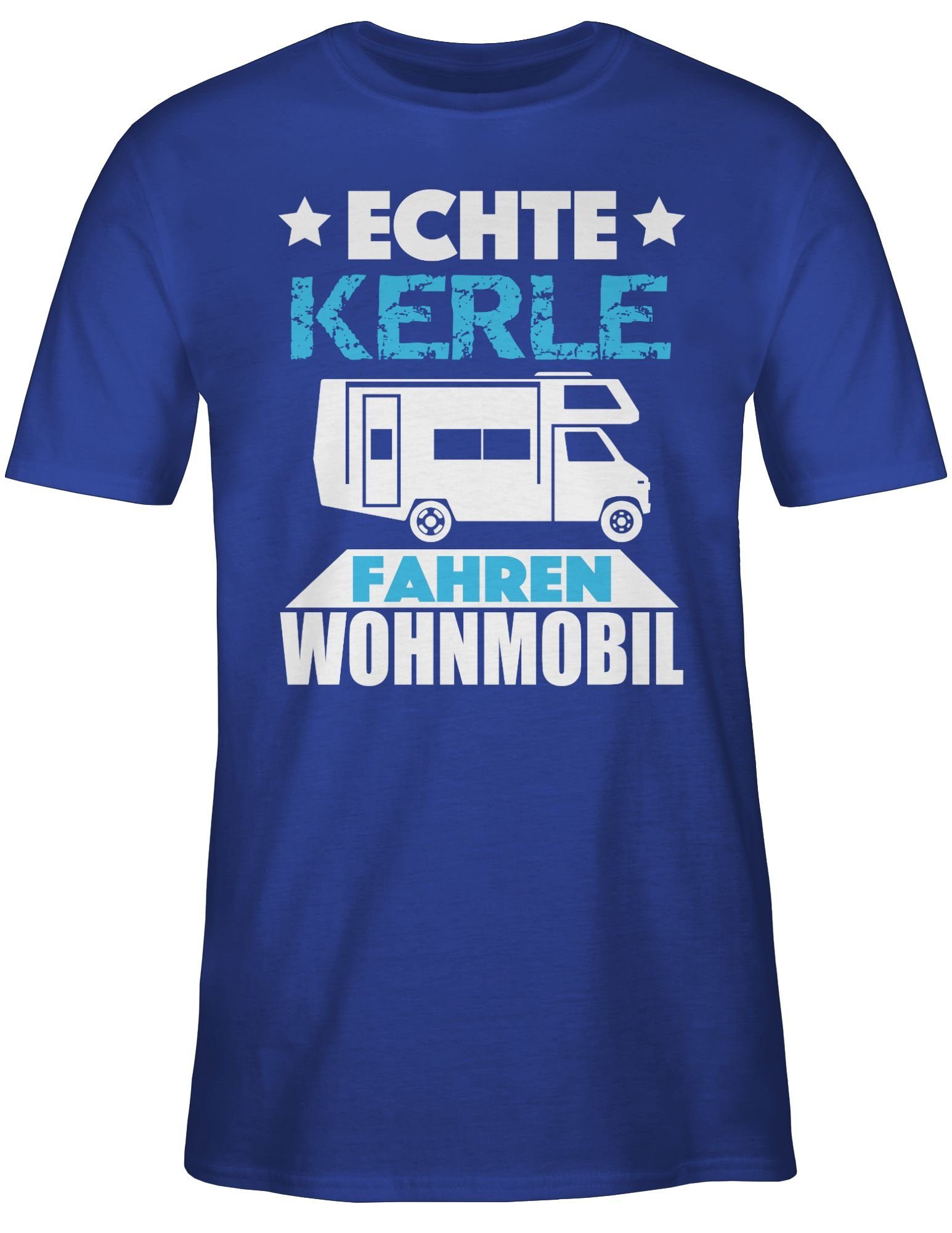 Shirtracer T-Shirt Echte Kerle fahren Fahrzeuge Royalblau Wohnmobil 03