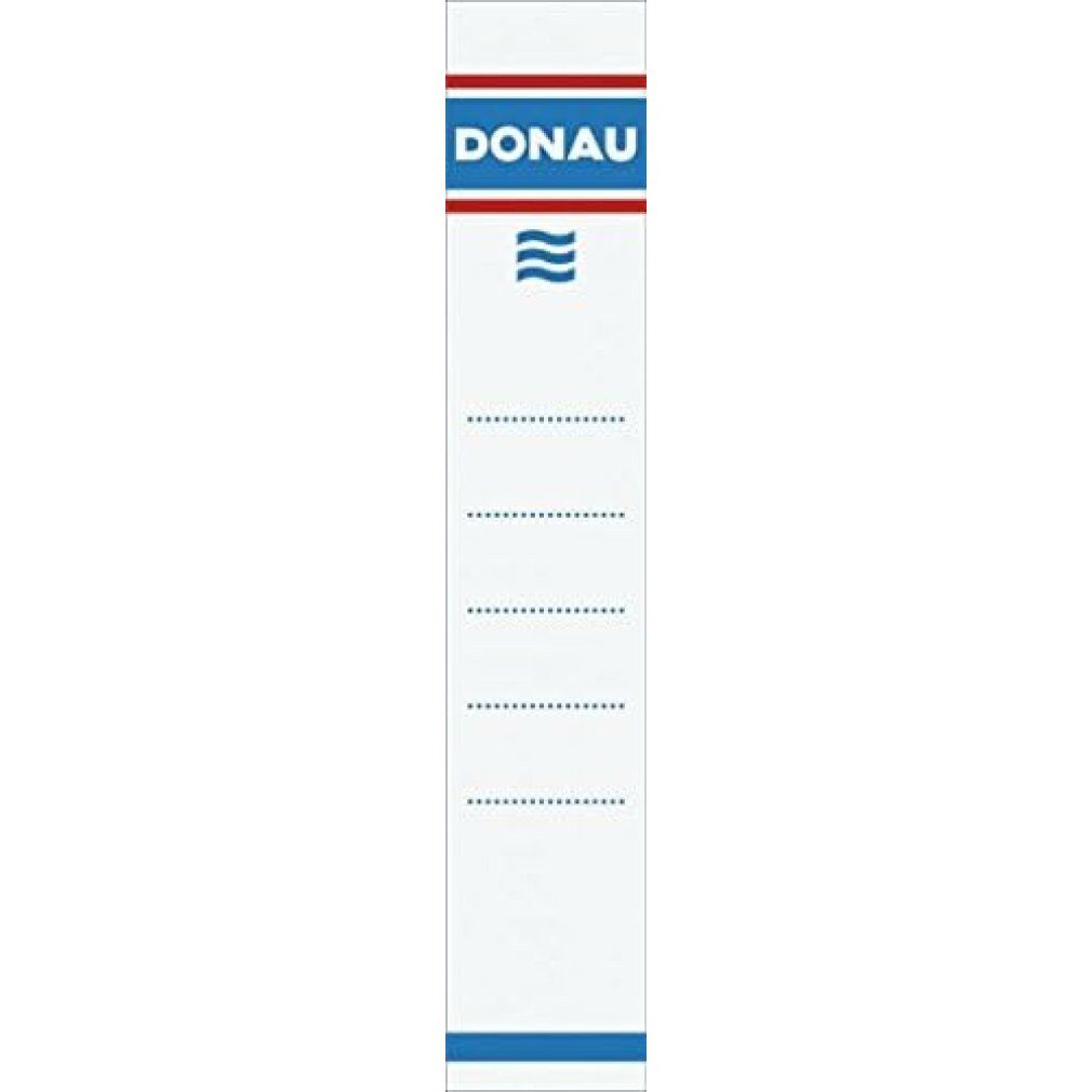 DONAU Aktenordner 20 Einsteck-Rückenschilder weiß für 5,0 cm Rückenbreite