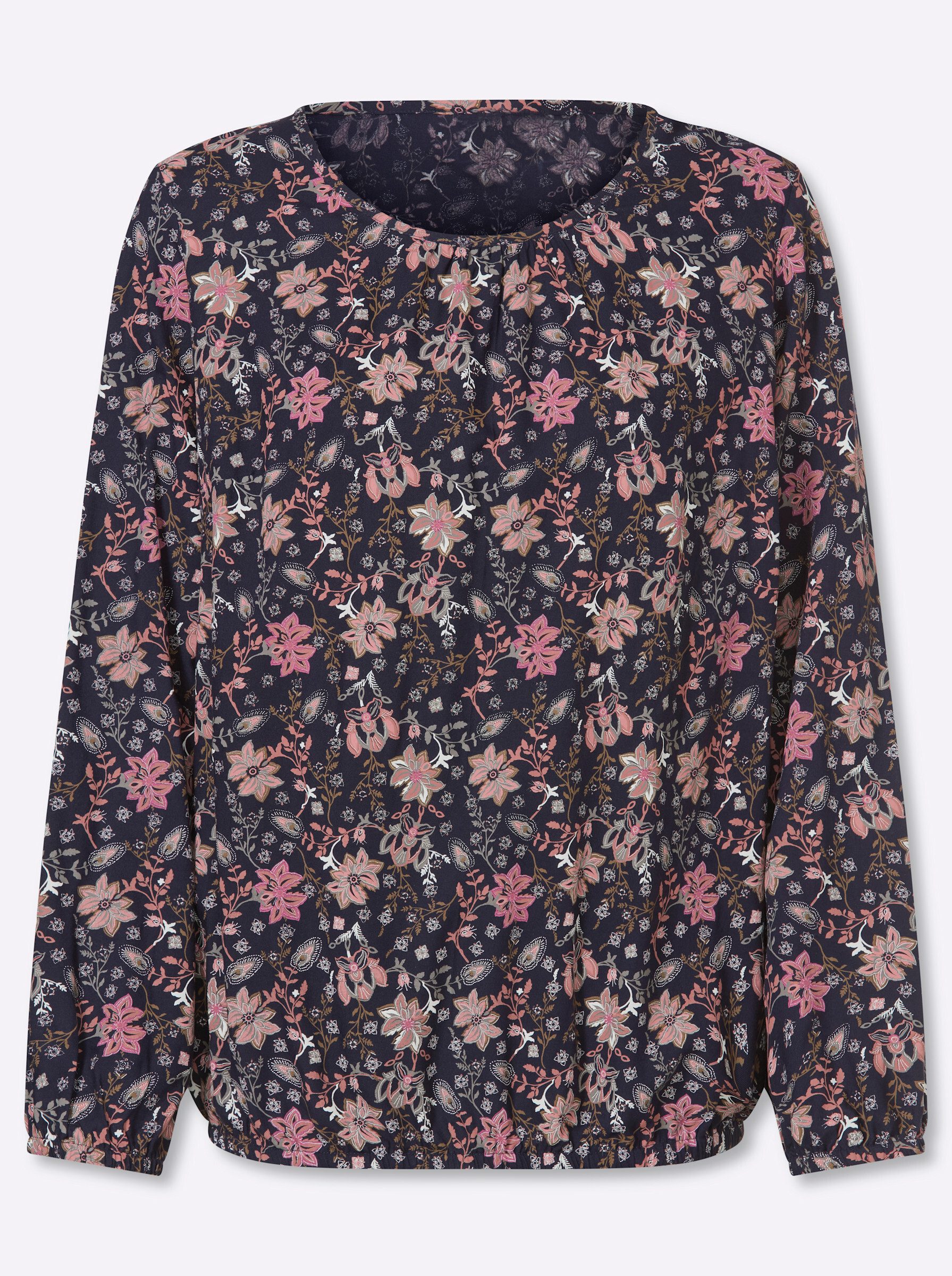 Klassische Bluse Schlupfbluse Langarm