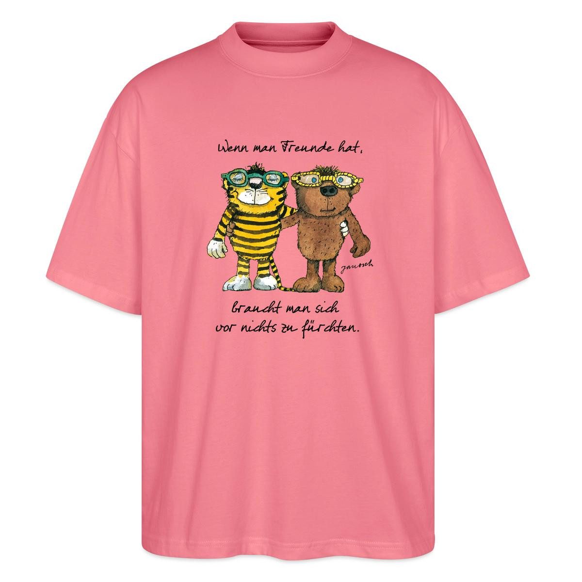 T-Shirt Janosch Tiger Und Bär Wenn Man Freunde Hat Zitat Oversize Unisex T-Shi