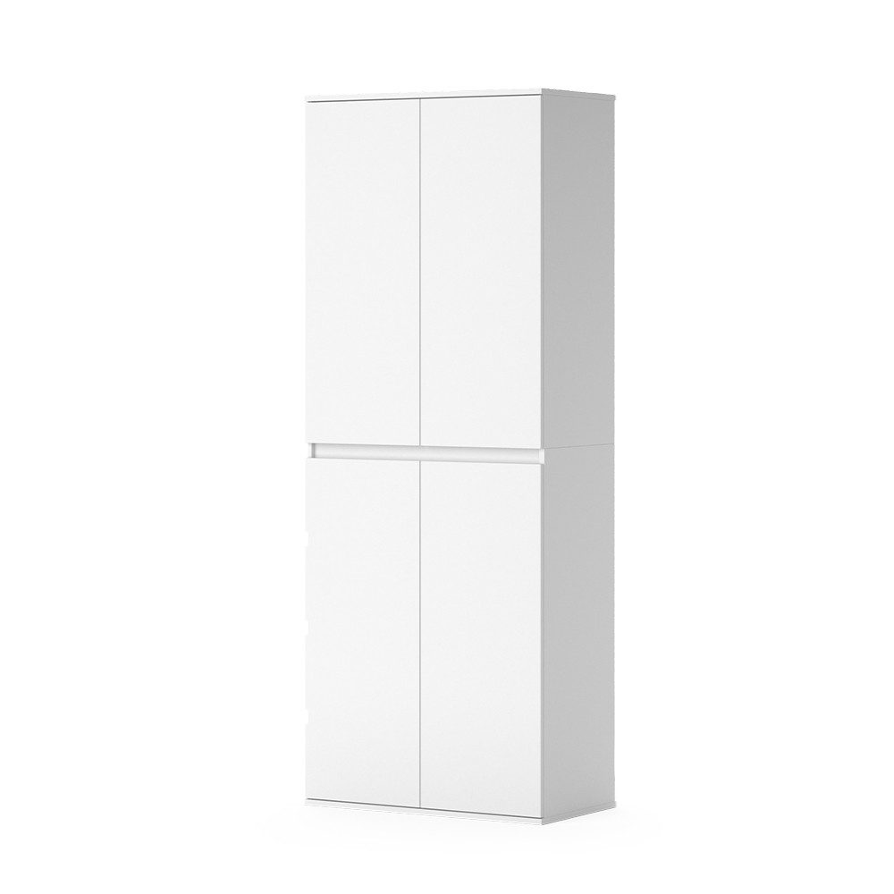 Vicco Kleiderschrank Claus, Weiß, 74 x 191.5 cm mit 4 Türen günstig online kaufen