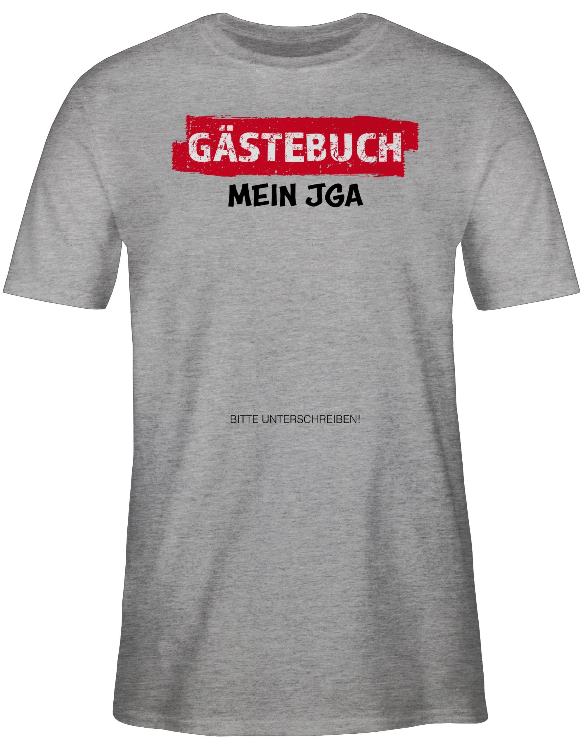 Shirtracer T-Shirt JGA Gästebuch I Unterschreiben Gäste JGA Männer günstig online kaufen