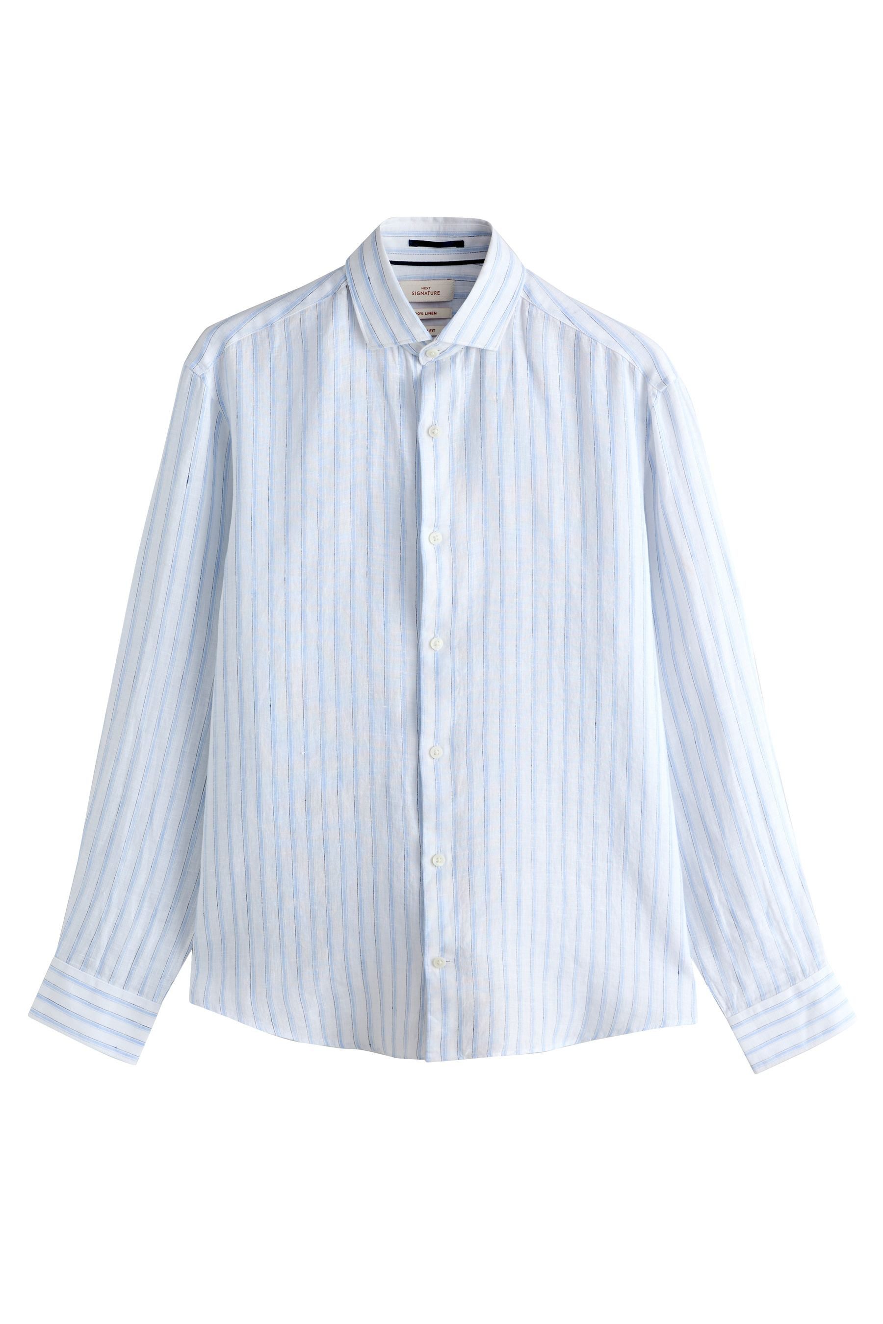Next Langarmhemd Signature Regular Fit Langarmhemd aus Leinen (1-tlg)