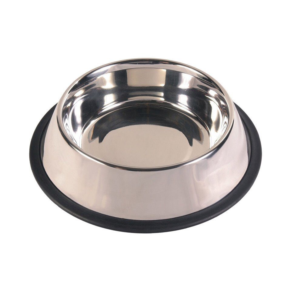 TRIXIE Futternapf Edelstahlnapf mit Gummiring