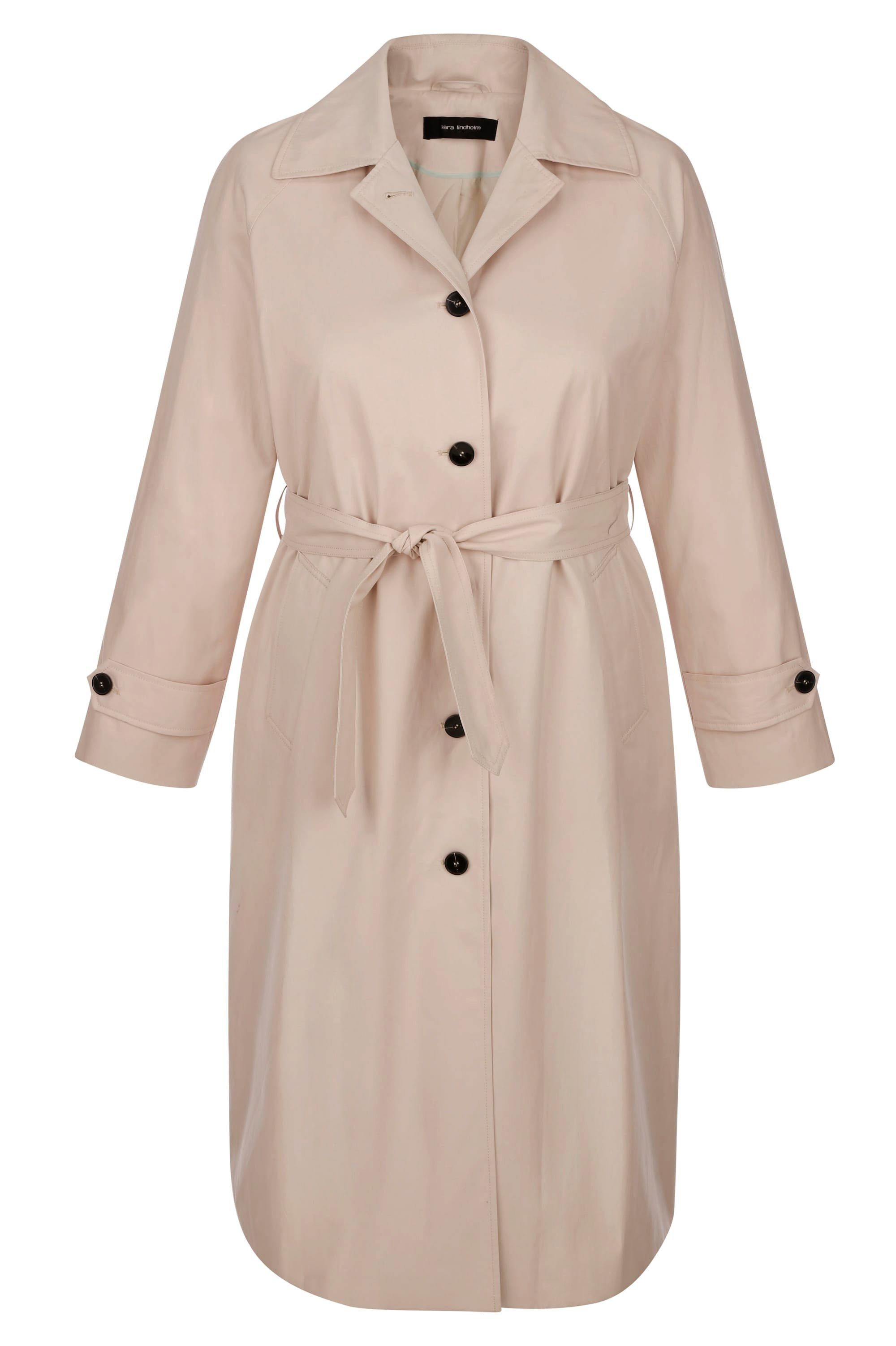 Sara Lindholm Outdoorjacke Mantel Trench Revers günstig online kaufen
