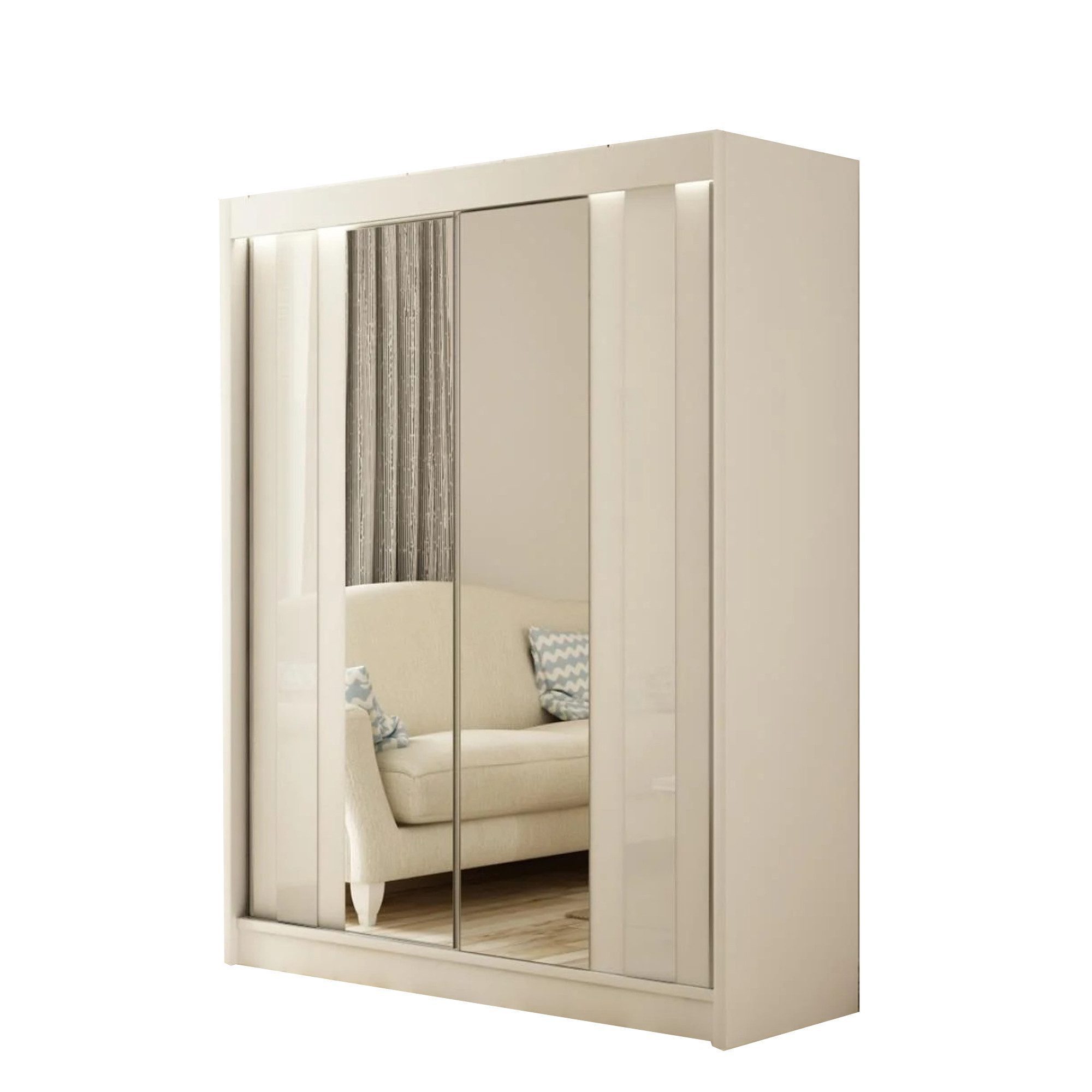 Beautysofa Kleiderschrank Coma (beide Türen mit günstig online kaufen