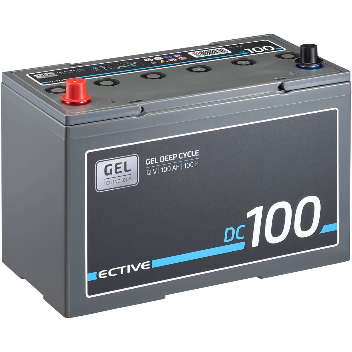 ECTIVE 12V 60Ah Deep Cycle Front Terminal Batterie Blei Gel USV