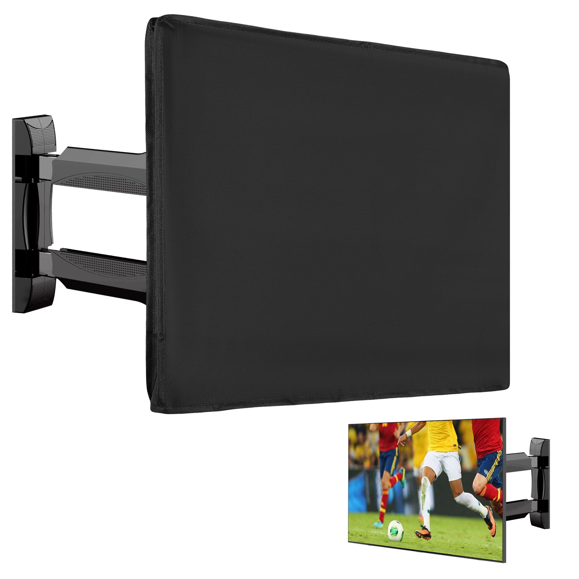 kwmobile Abdeckhaube 24" TV Abdeckung Outdoor, Fernsehabdeckung Fernseher Hülle Bildschirmschutz Schutzhülle