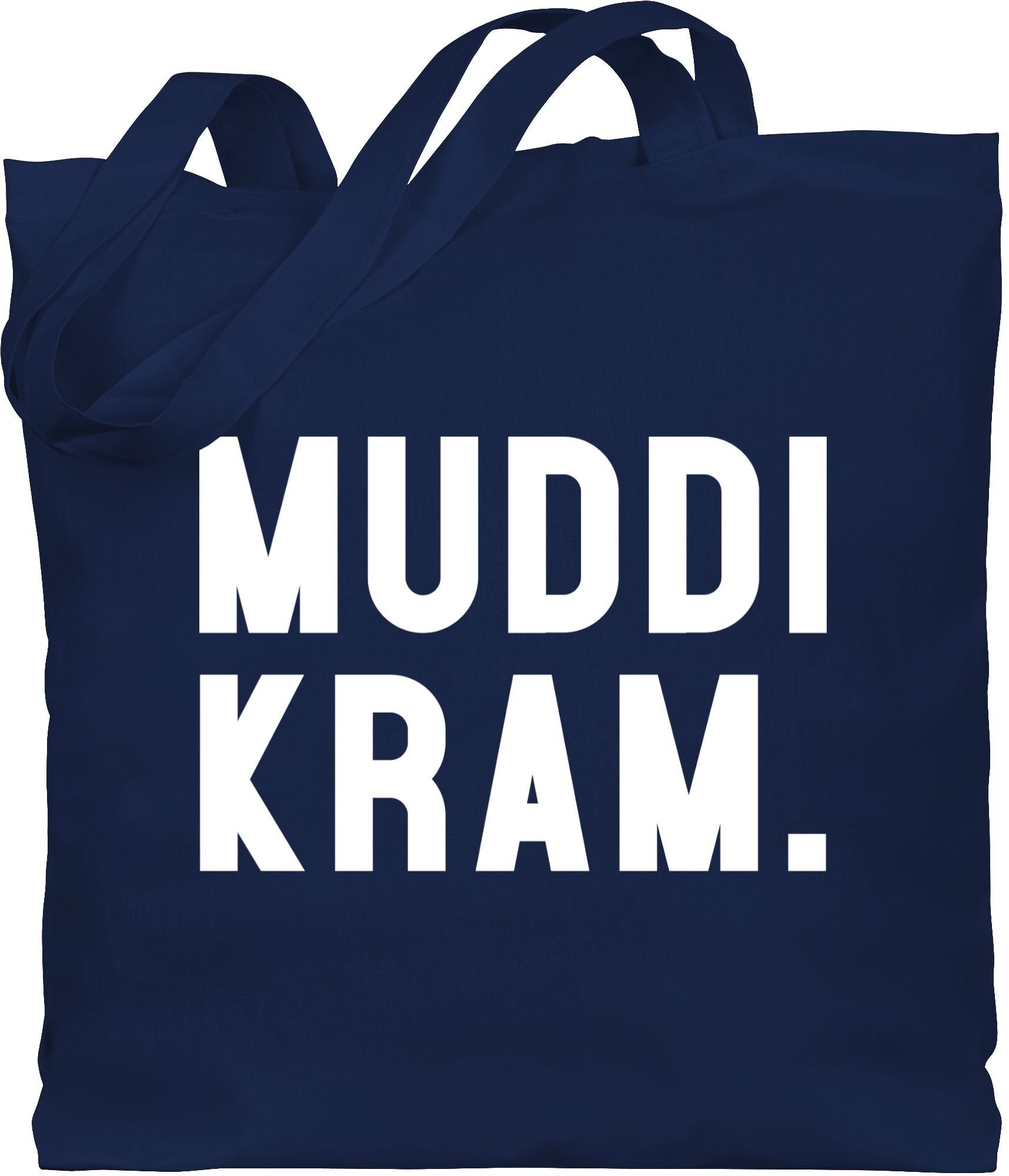 Shirtracer Umhängetasche Muddi Kram, Muttertagsgeschenk 3 Navy Blau