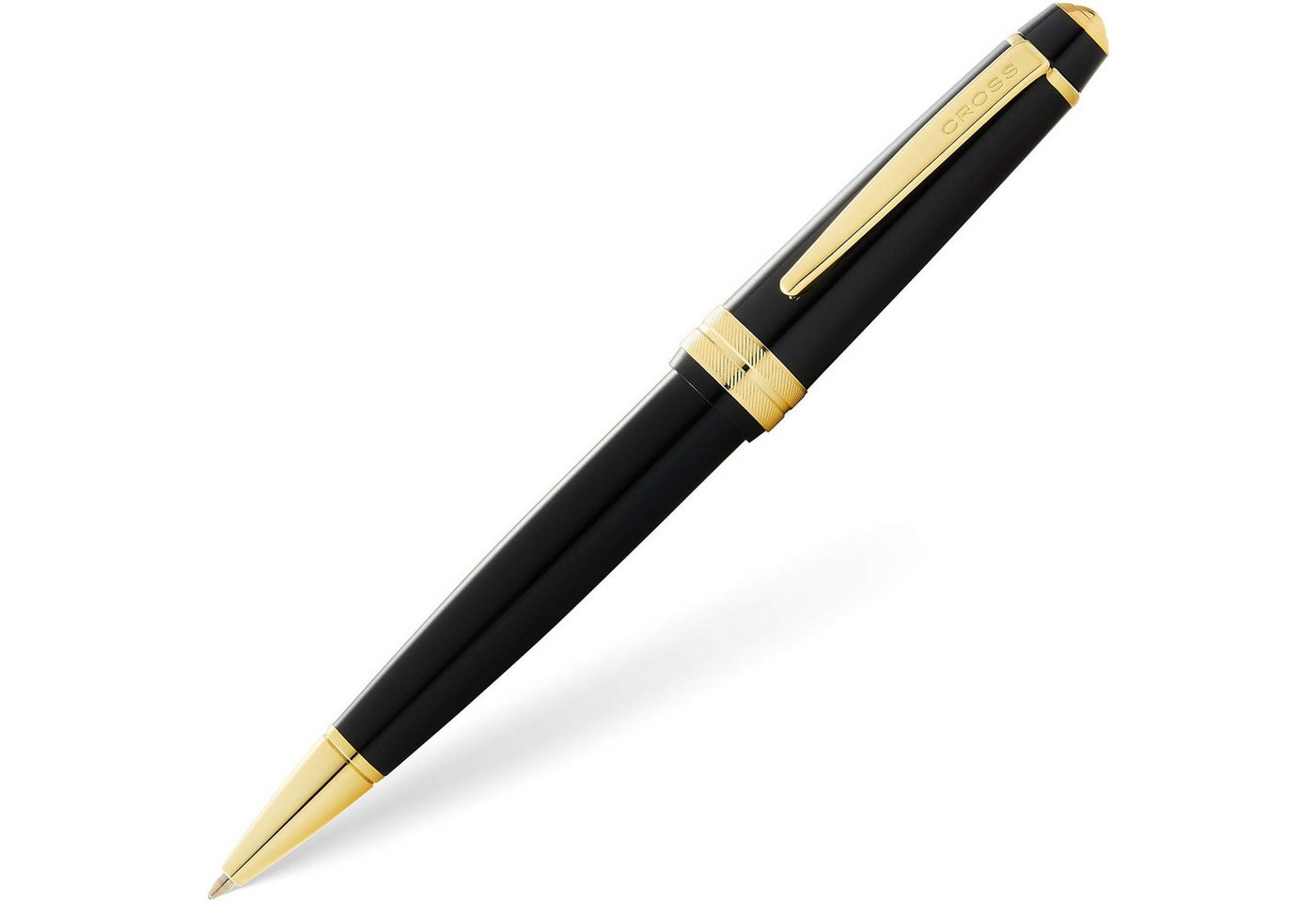 Thumbnail - CROSS-USA Kugelschreiber CROSS Kugelschreiber Bailey Light Schwarz-Lack/Gold, aus Kunststoff