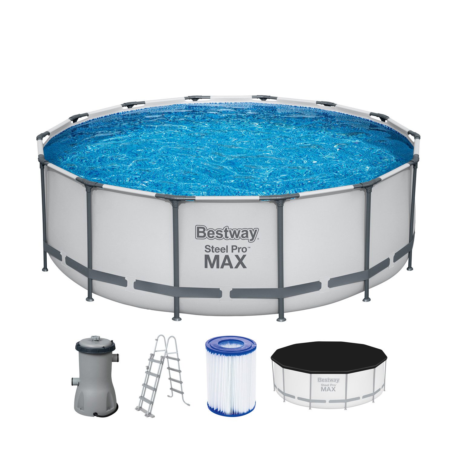 Framepool Steel Pro MAX™ Frame Pool Komplett-Set mit Filterpumpe Ø 427 x 122