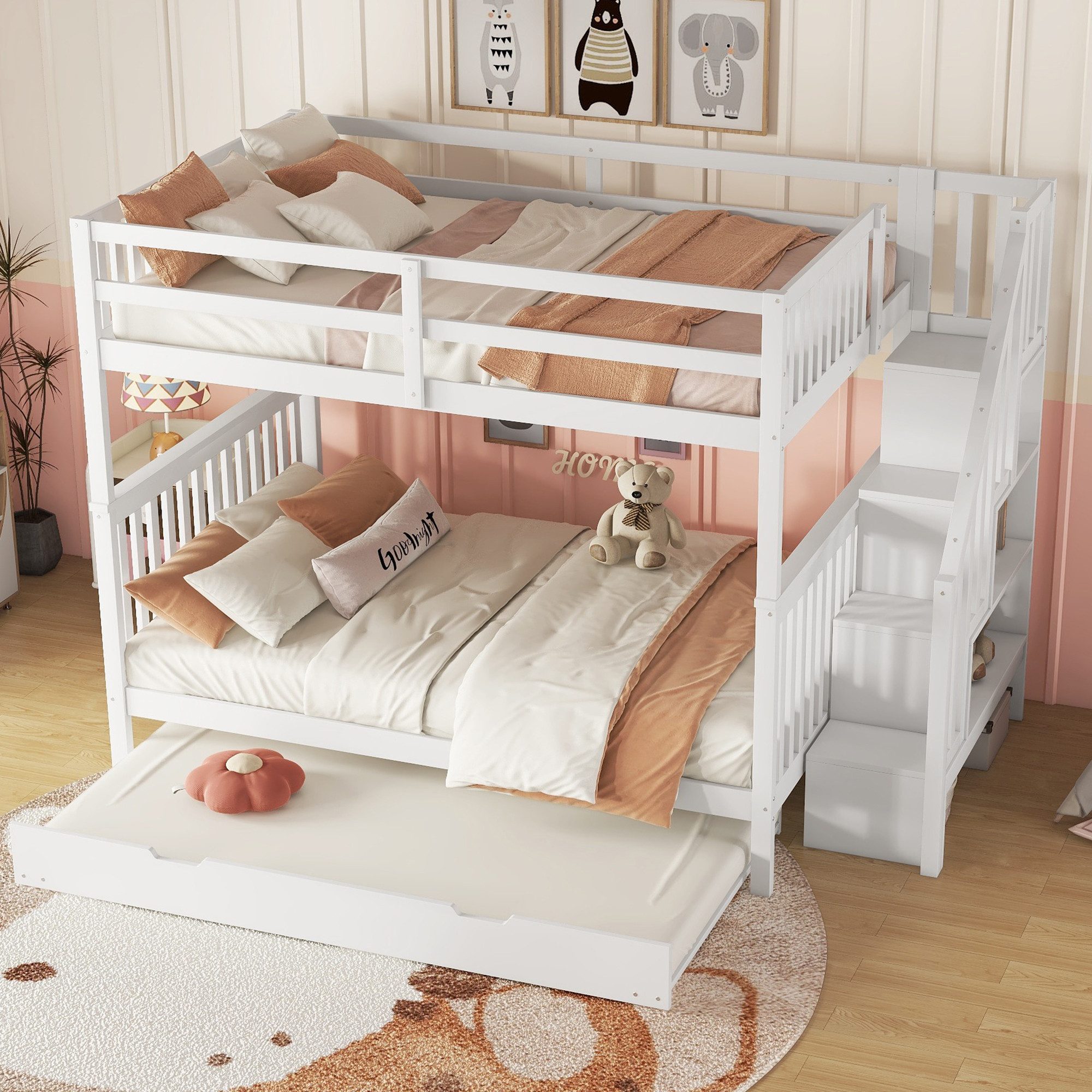 STILVORA Etagenbett 140×200 mit Stauraum,Kinderbett mit günstig online kaufen