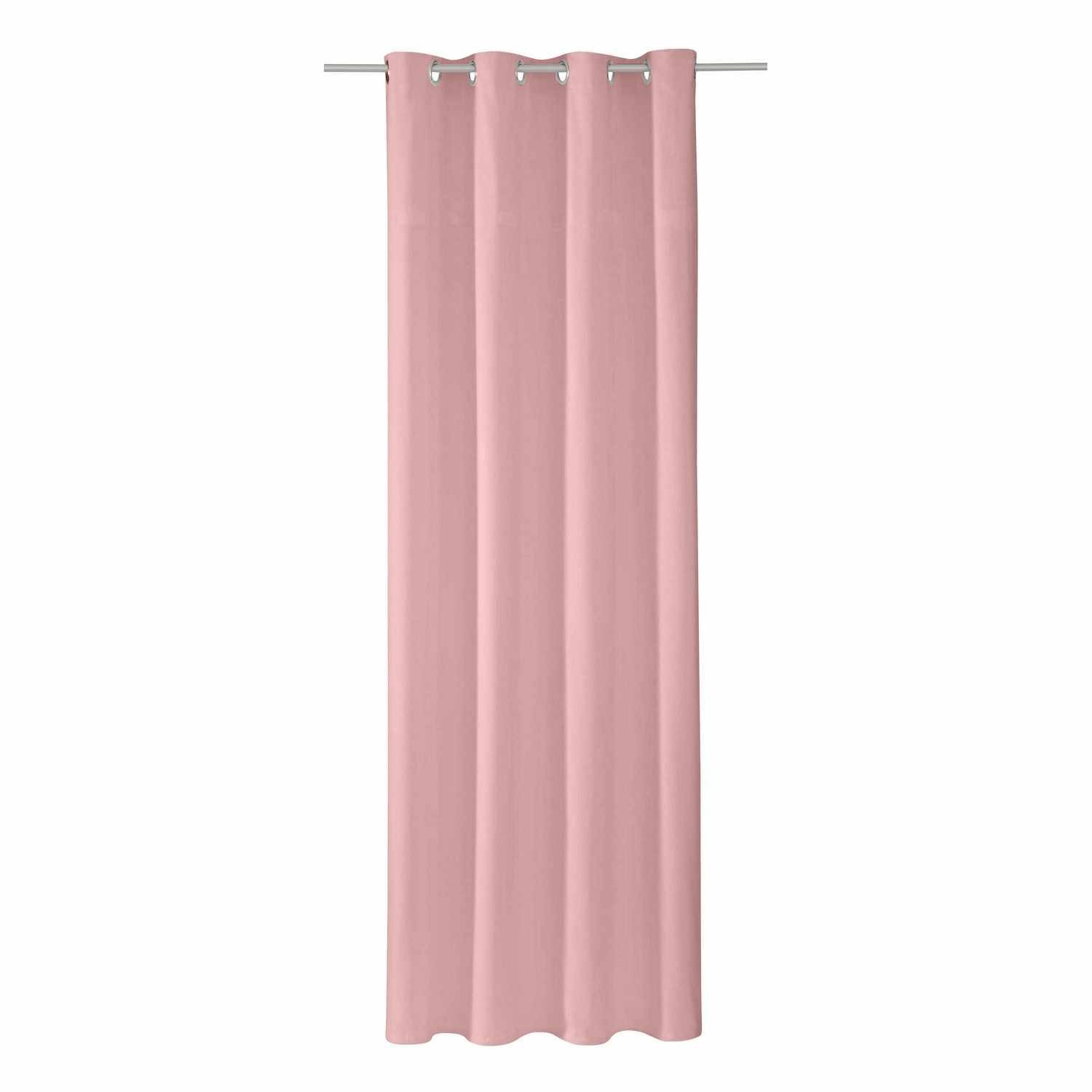 TOM TAILOR Vorhang DOVE Blickdichter Ösenvorhang (1 St), Öse, Mischgewebe, 140 x 245 cm in Rosa