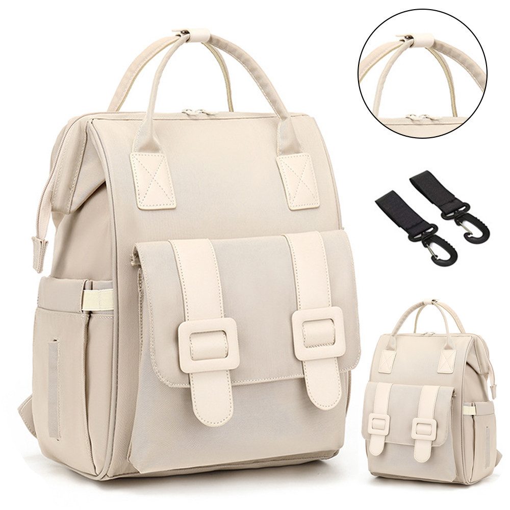 MODFU Wickelrucksack Multifunktional Babytasche Wickeltasche Alltagstasche (Milchfläsche Rucksack Tasche mit USB-Anschluss, Multifunktional, Babytasche), mit Kinderwagen-Haken